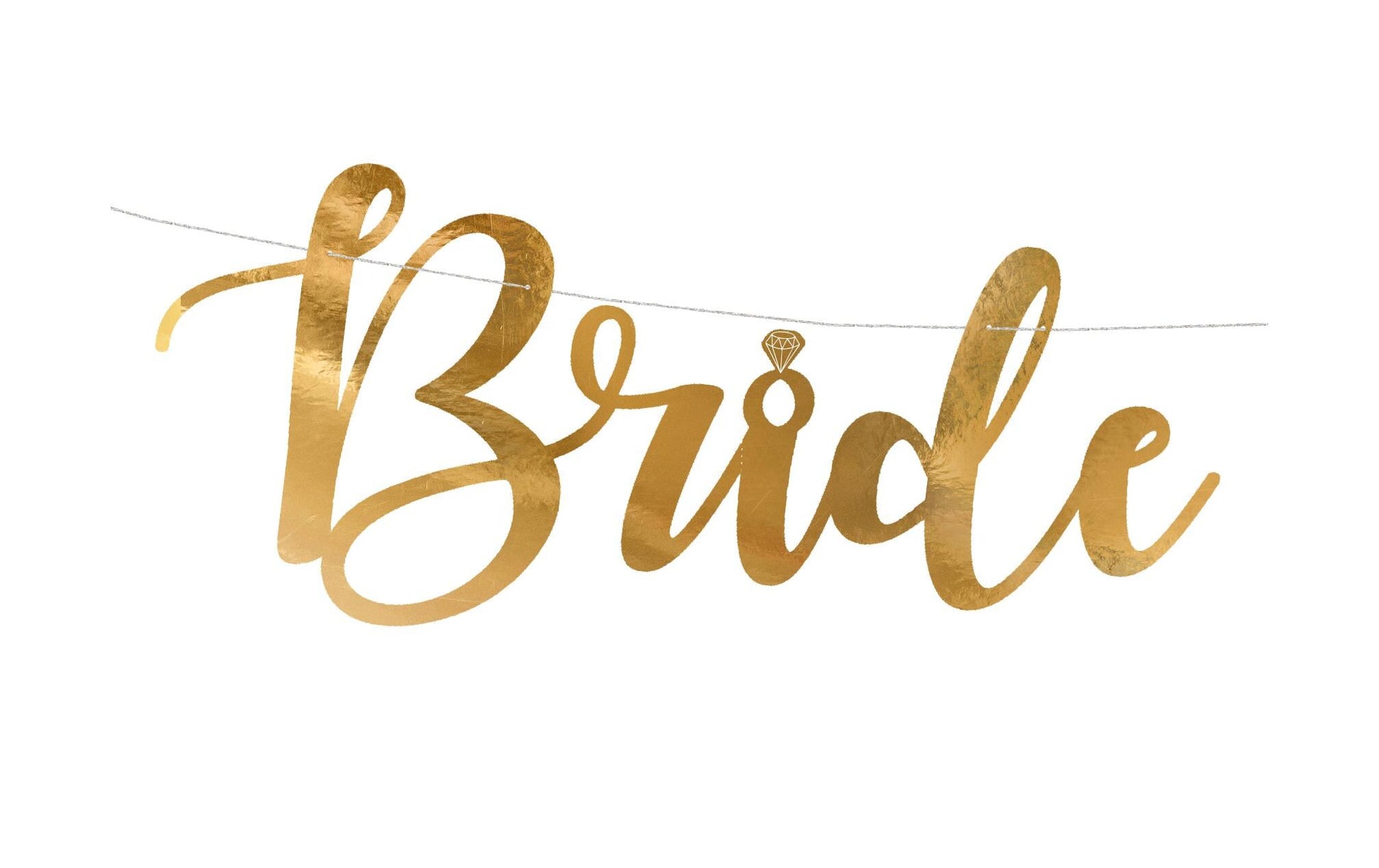 PartyDeco Girlande Bride to be – Gold – 80 × 19 cm – Papier – 1 Stk