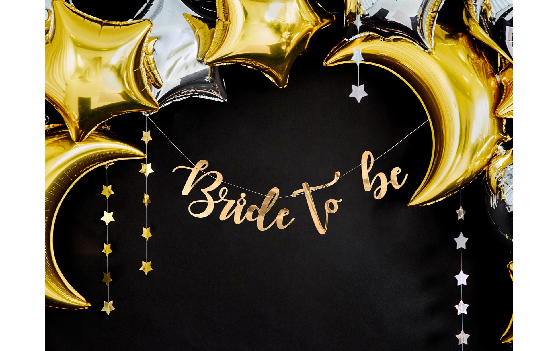 PartyDeco Girlande Bride to be – Gold – 80 × 19 cm – Papier – 1 Stk