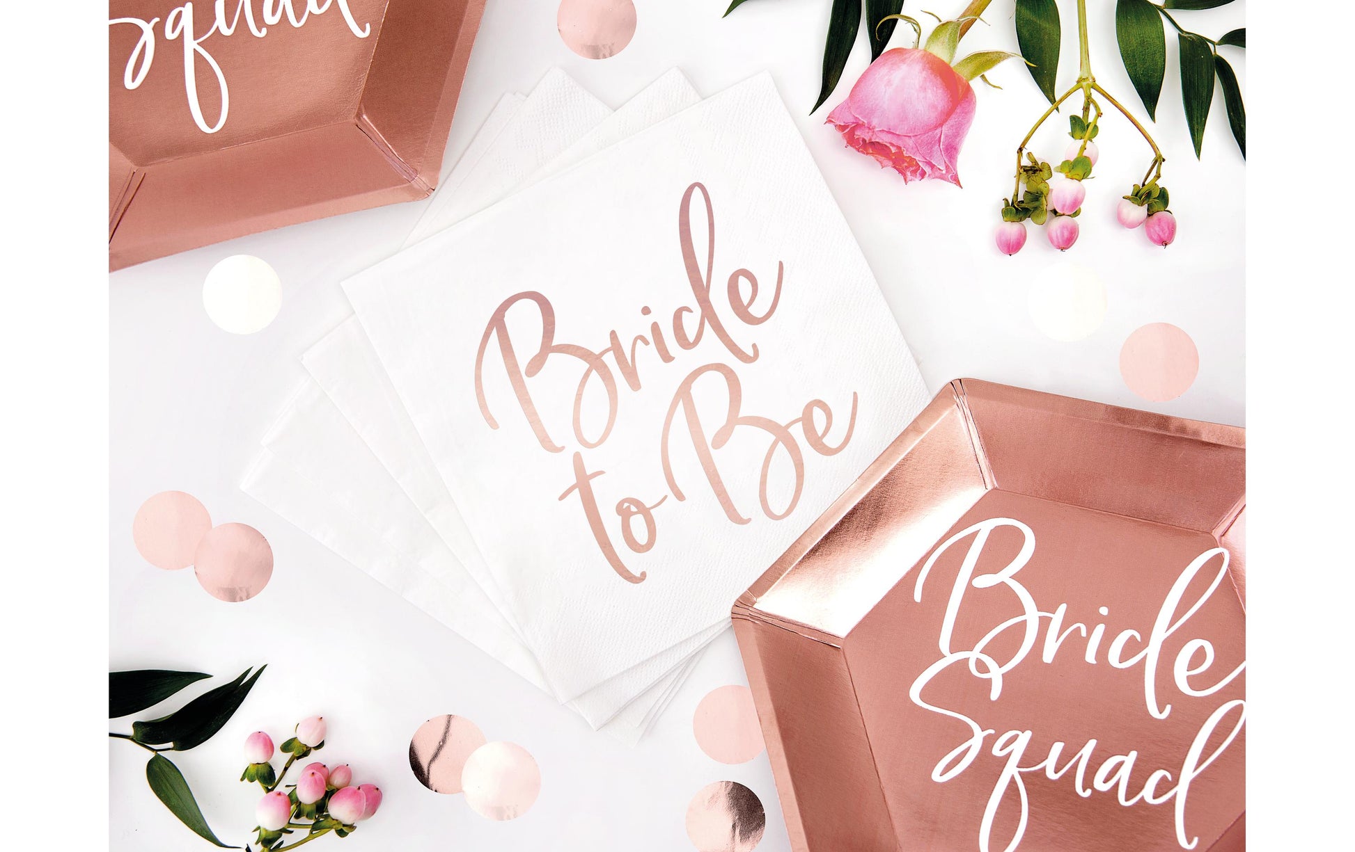 PartyDeco Servietten Bride to be – 33 × 33 cm, 3-lagig – 20 Stück