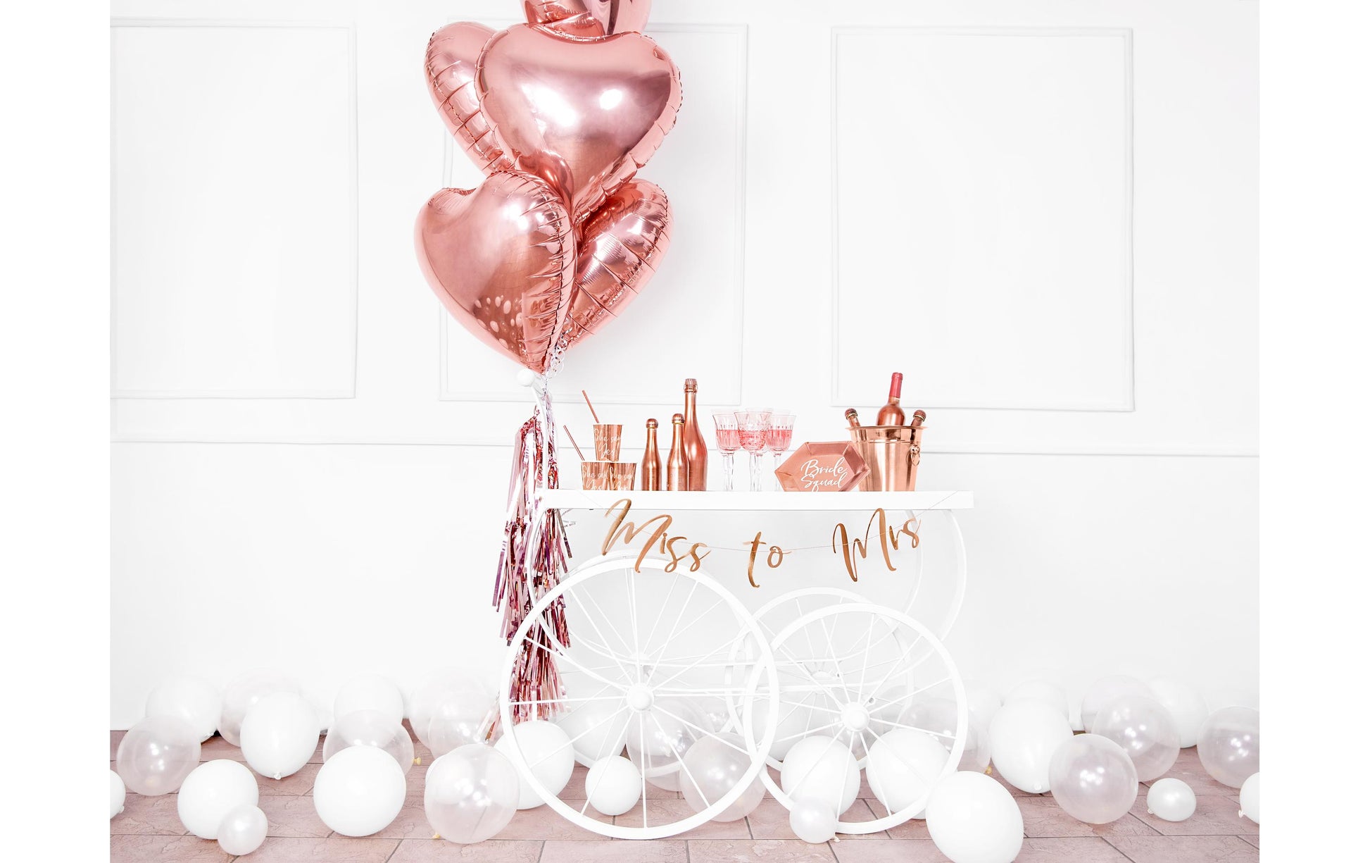 PartyDeco Teller, Papier/Karton, Sechseck – Ø 23 cm, Roségold – 6 Stk.