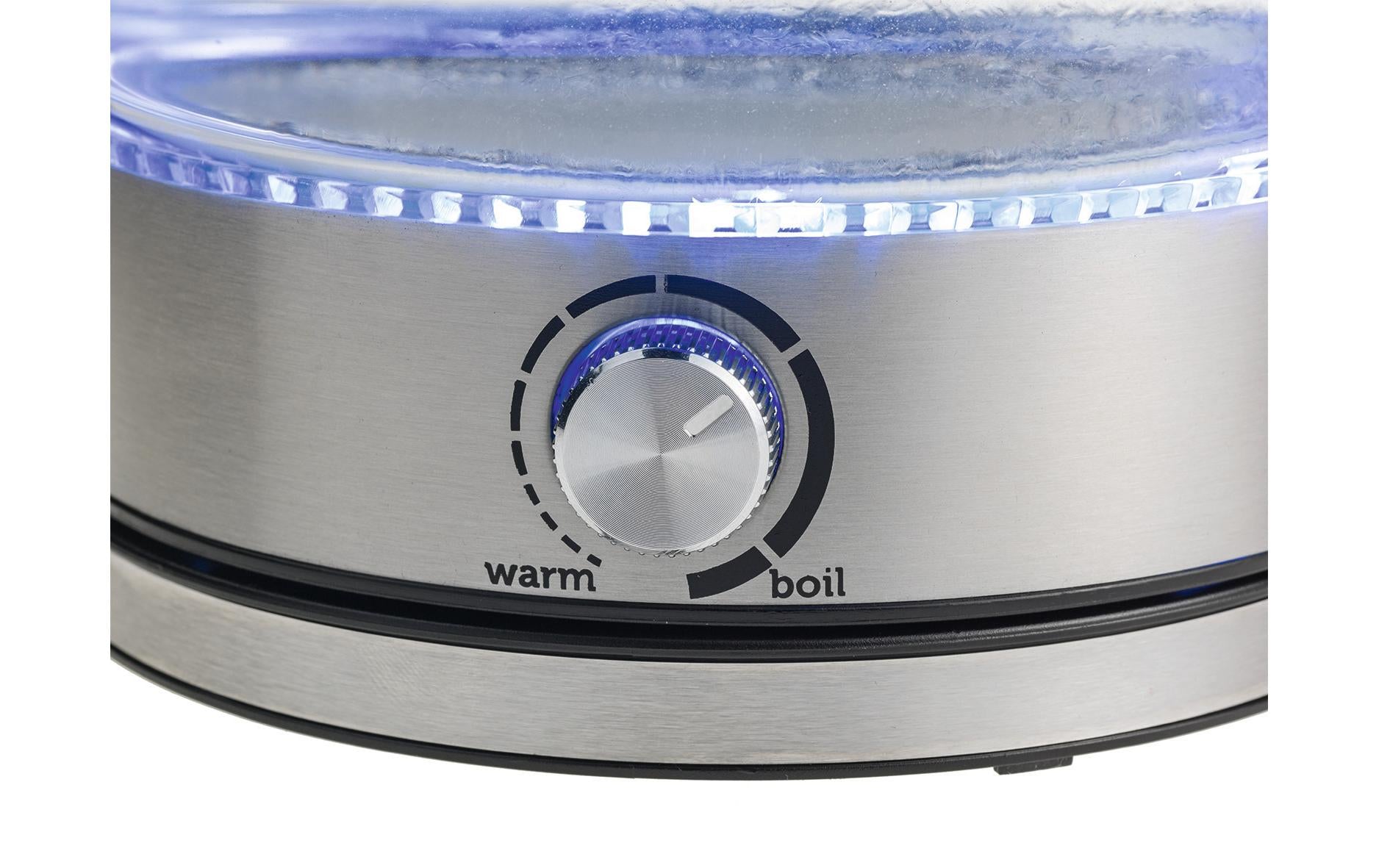 Koenig Wasserkocher – 1,7 l, mit Temperaturwahl, Glas/Edelstahl, B02115