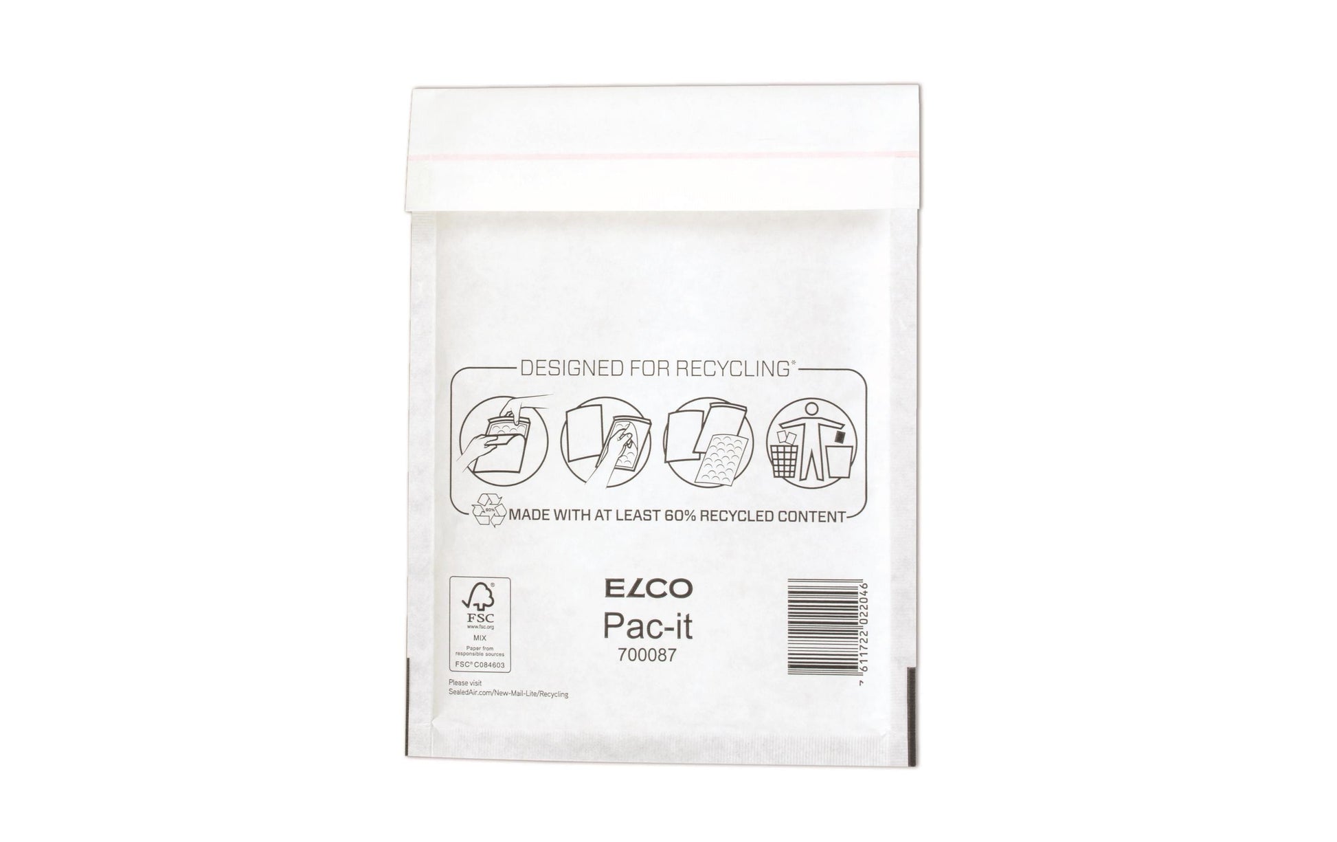 Elco Couvert 170 × 220 mm, weiss, Luftpolstertasche bag-in-bag – 100 Stk.