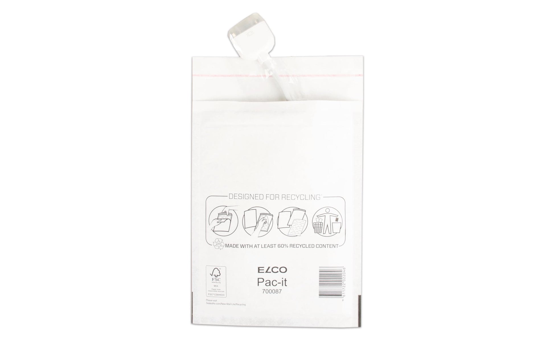 Elco Couvert 170 × 220 mm, weiss, Luftpolstertasche bag-in-bag – 100 Stk.