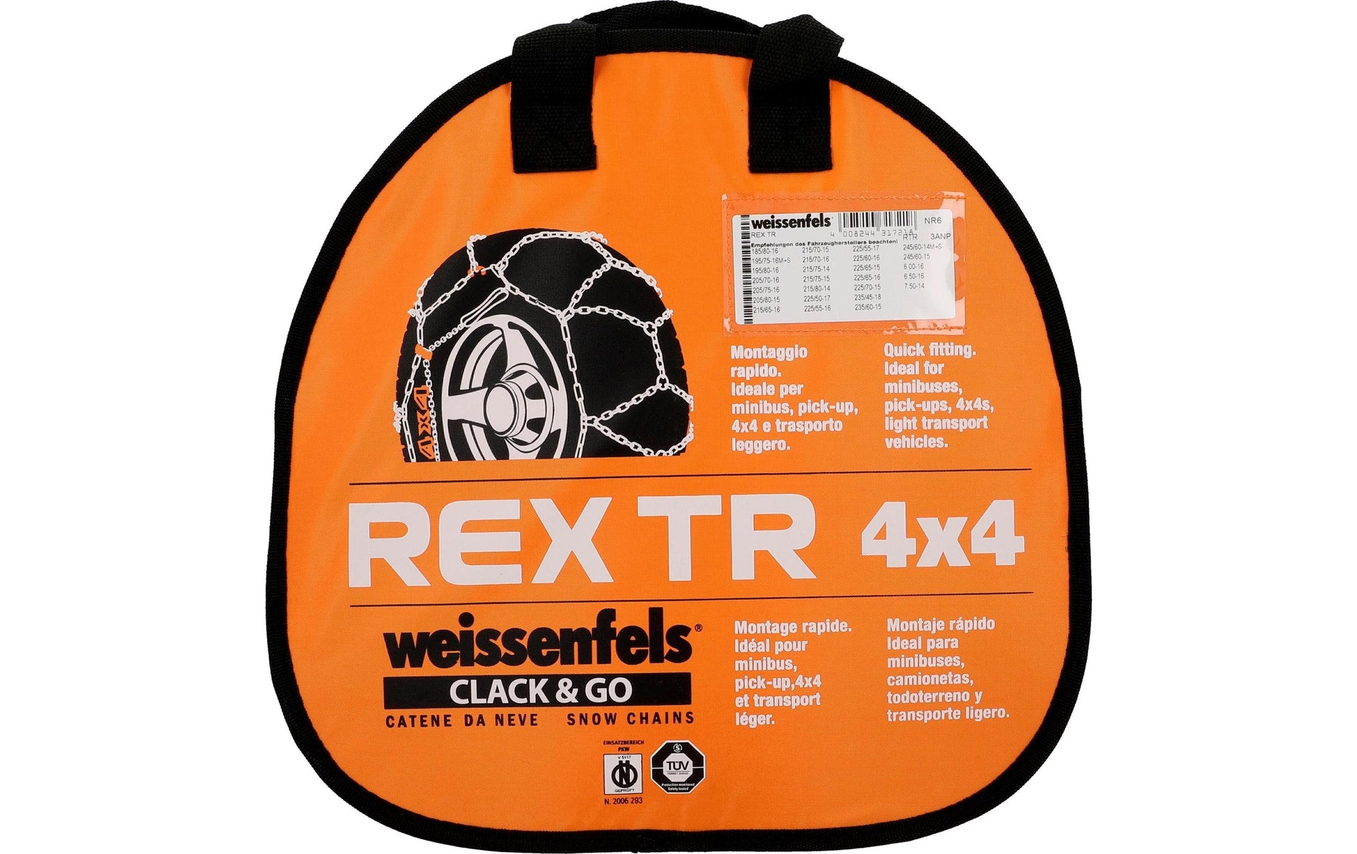 Weissenfels Schneekette – für 16" Reifen – Stahl, Ö-Norm
