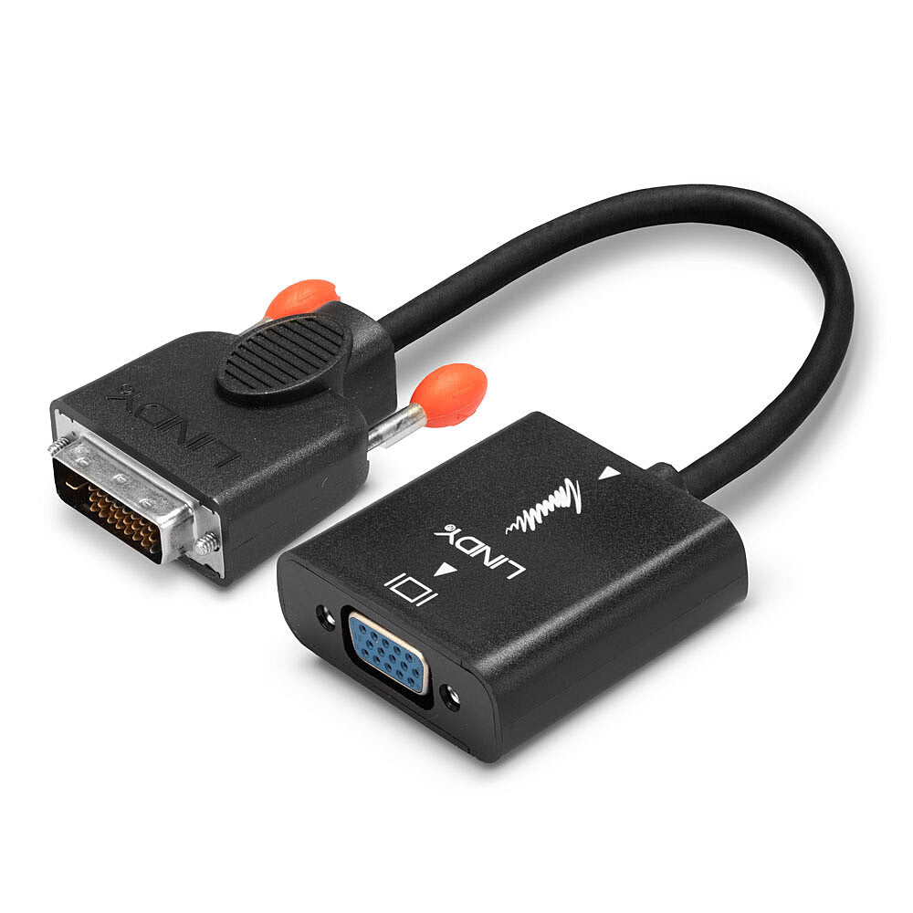 Lindy DVI (Stecker) auf VGA (Buchse) Adapter, bis 1200p, 10 cm