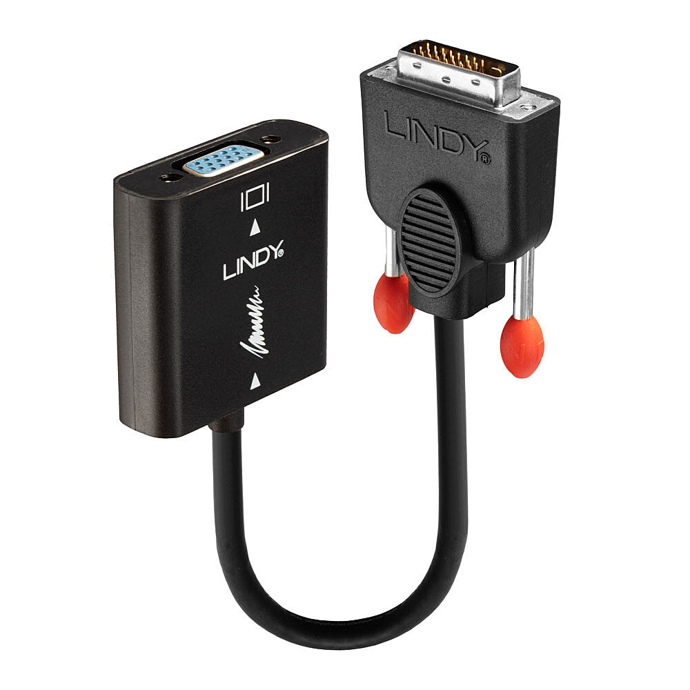 Lindy DVI (Stecker) auf VGA (Buchse) Adapter, bis 1200p, 10 cm