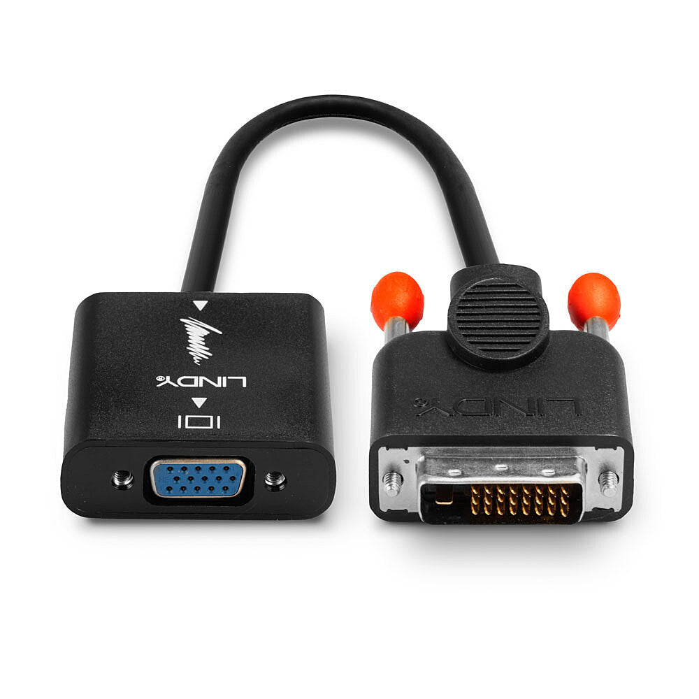 Lindy DVI (Stecker) auf VGA (Buchse) Adapter, bis 1200p, 10 cm