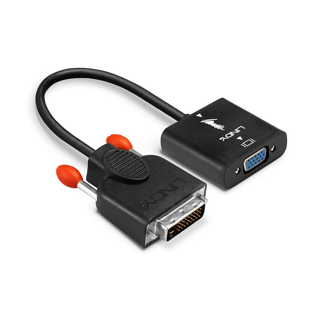 Lindy DVI (Stecker) auf VGA (Buchse) Adapter, bis 1200p, 10 cm