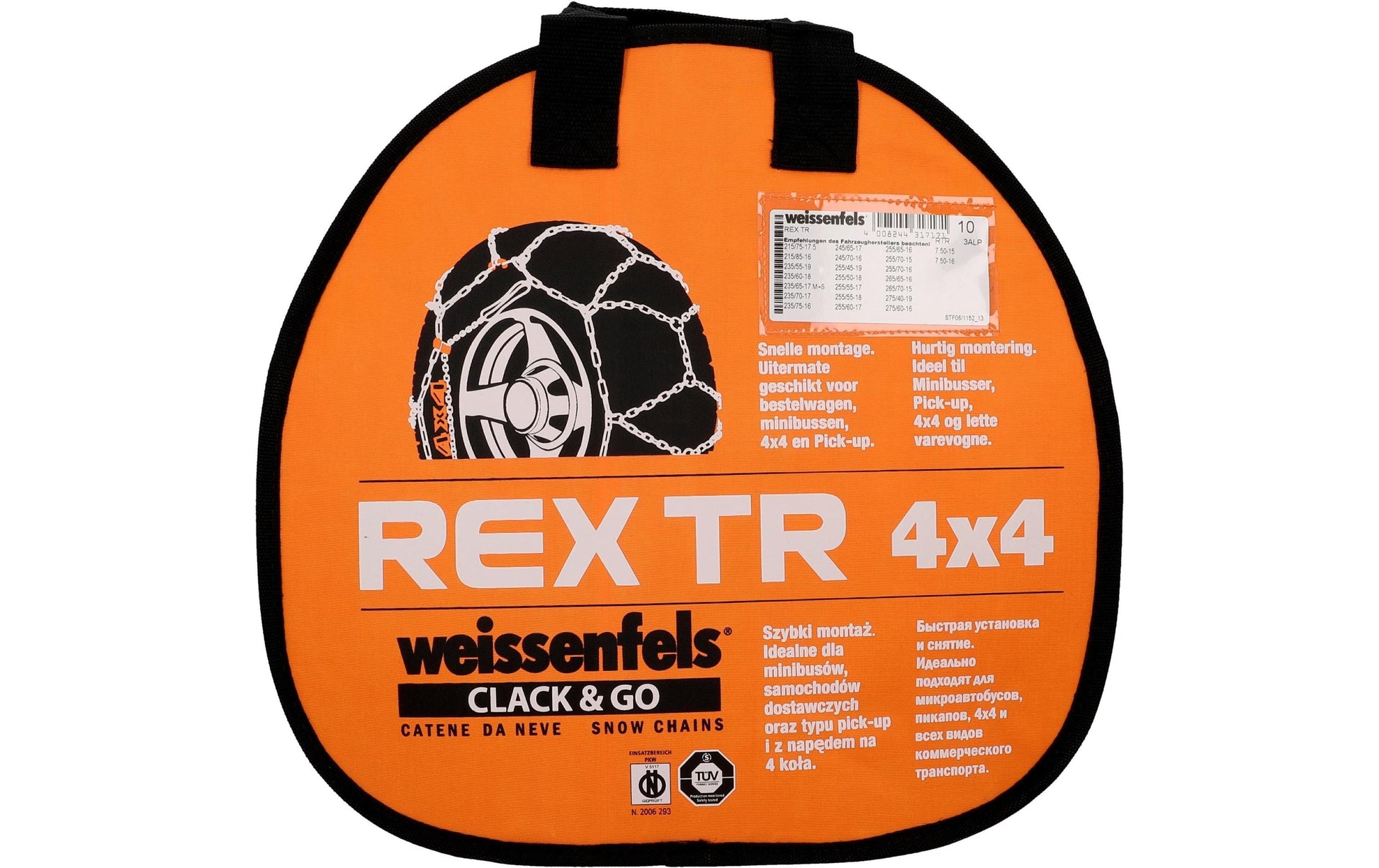 Weissenfels Rex Schneekette – für 17" Reifen – Stahl – Ö-Norm