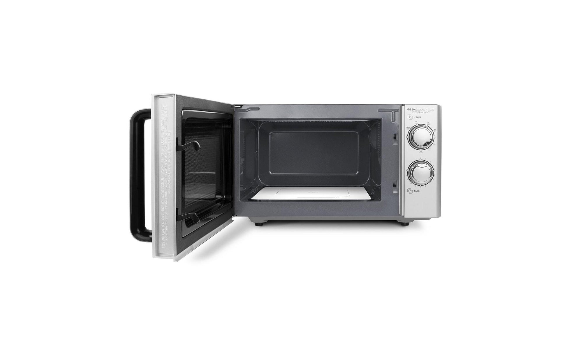 Caso Mikrowelle MG20 Ecostyle 731.3316.00 – 20 l, Grill, 700 W – schwarz/silber