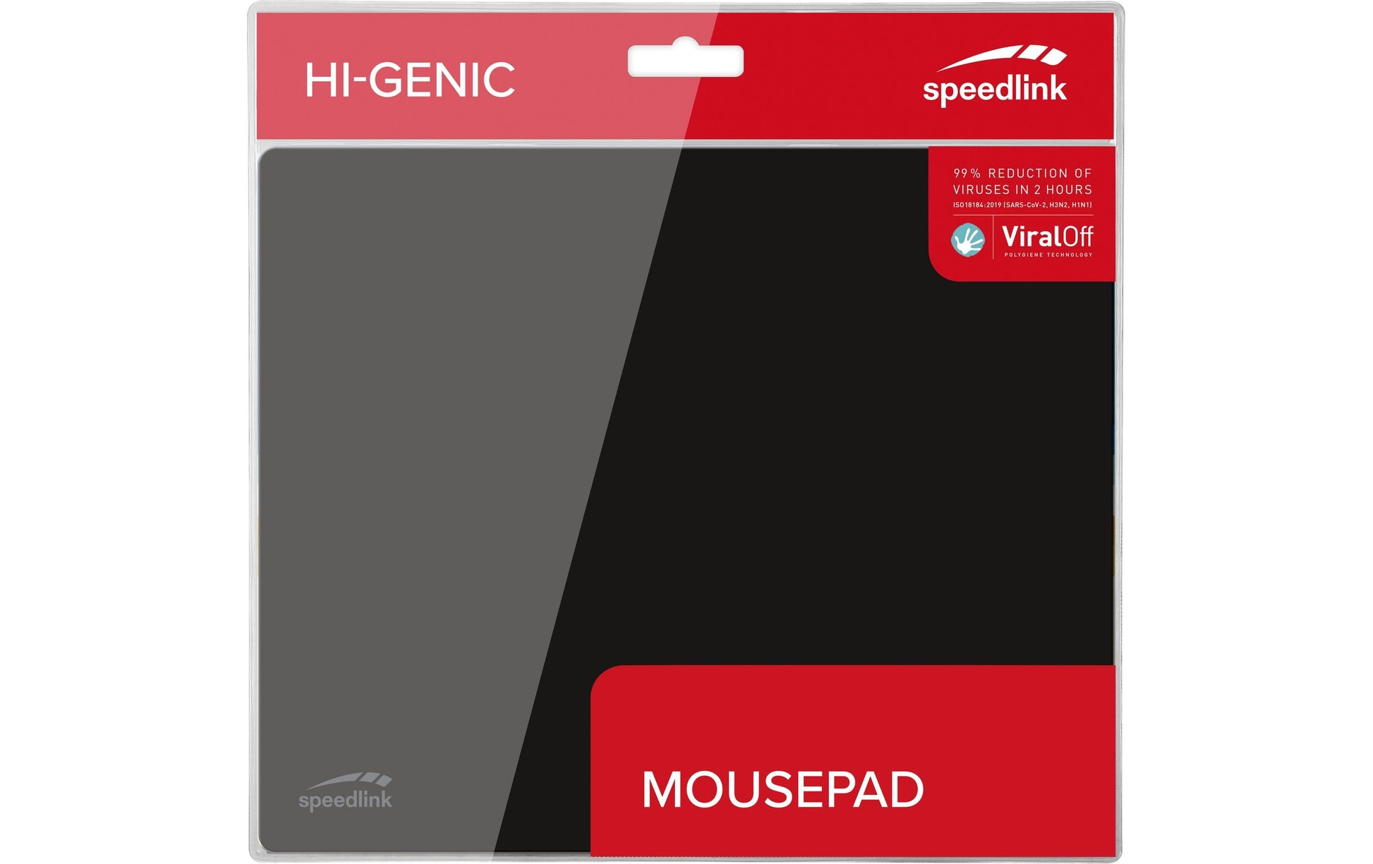 Speedlink HI-GENIC – Mauspad – 230 × 190 mm, Textil, Schwarz