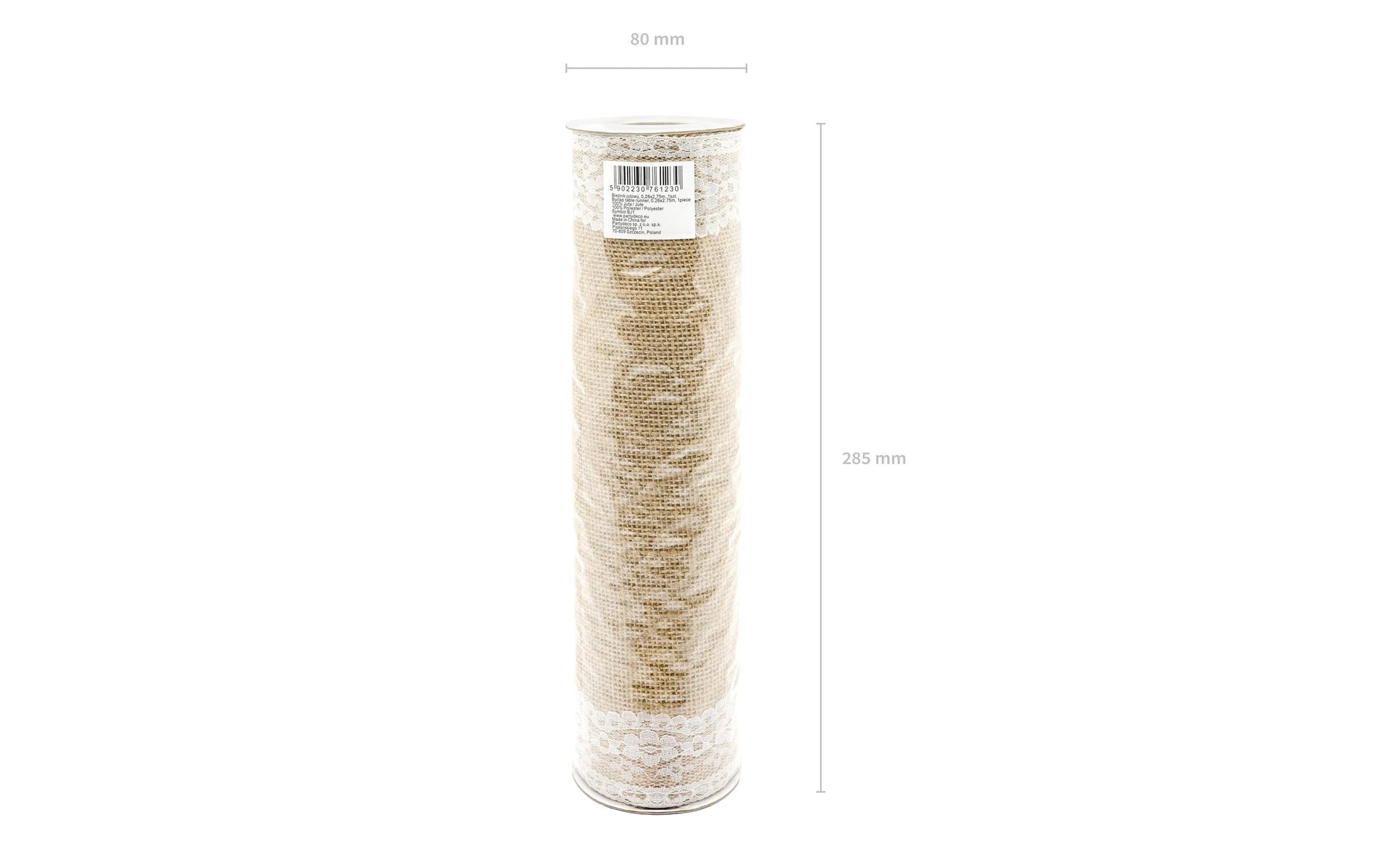 PartyDeco Tischläufer – 28×275 cm, Jute, braun, Hochzeit