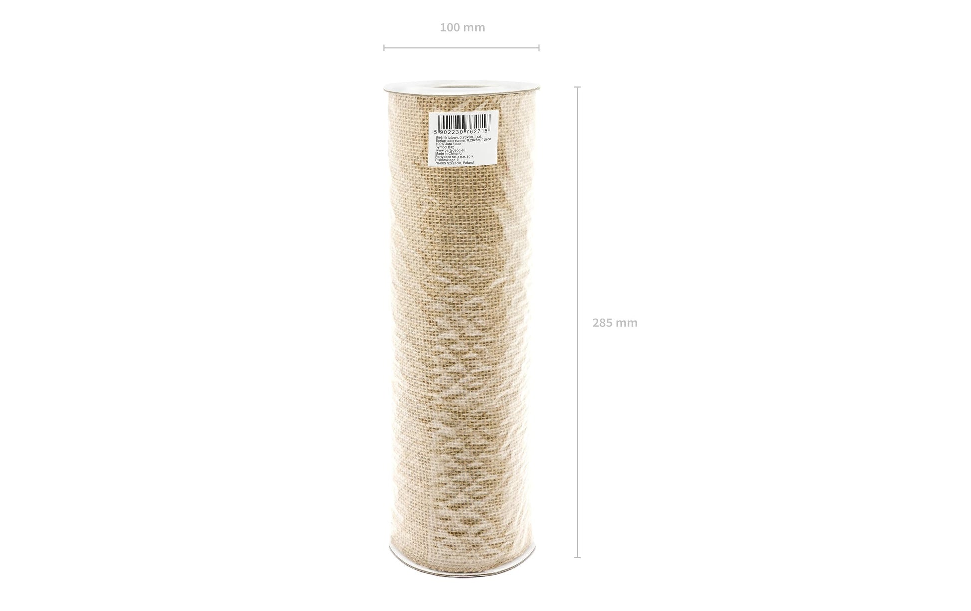 PartyDeco Tischläufer – 28×500 cm, Jute, Braun, Hochzeit
