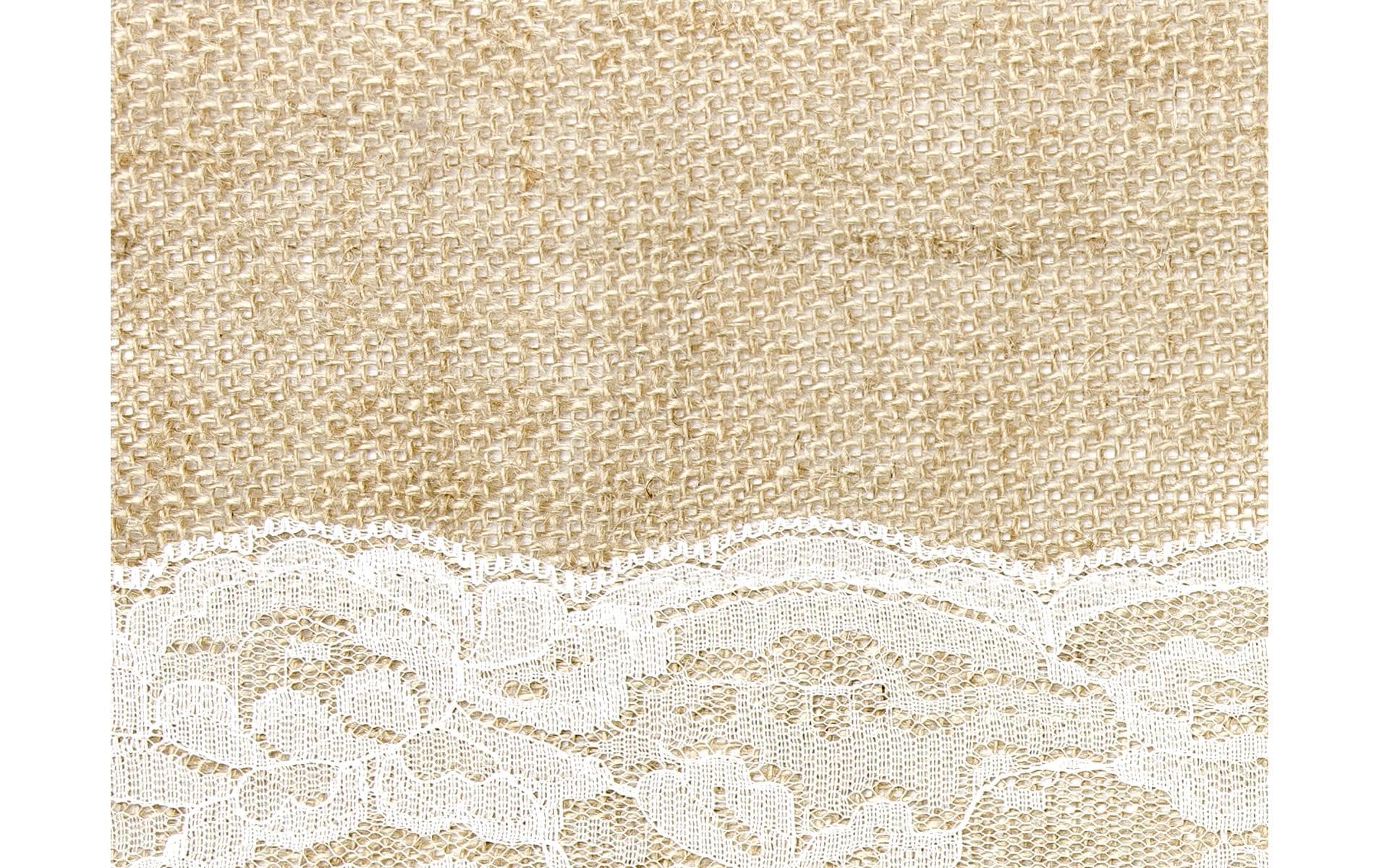 PartyDeco Tischläufer – Jute, Hochzeitsmotiv, 28 × 2,75 m