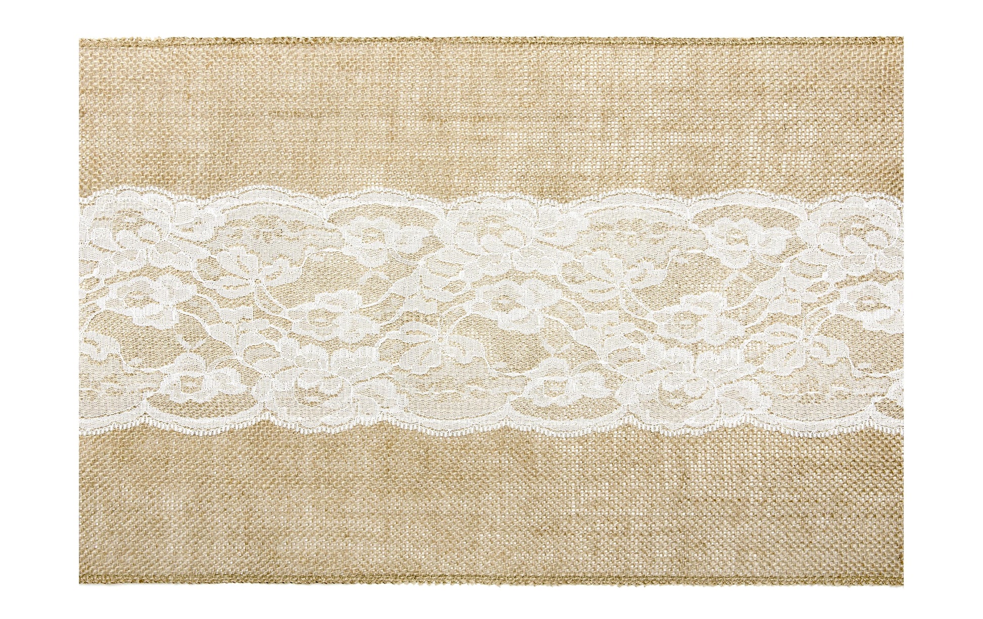 PartyDeco Tischläufer – Jute, Hochzeitsmotiv, 28 × 2,75 m