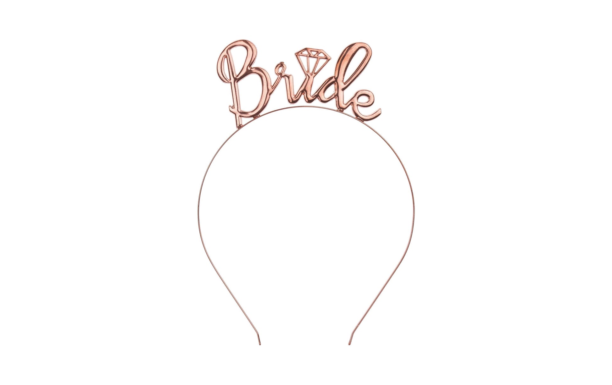 PartyDeco Haarreif Bride – Roségold – Metall – 1 Stück