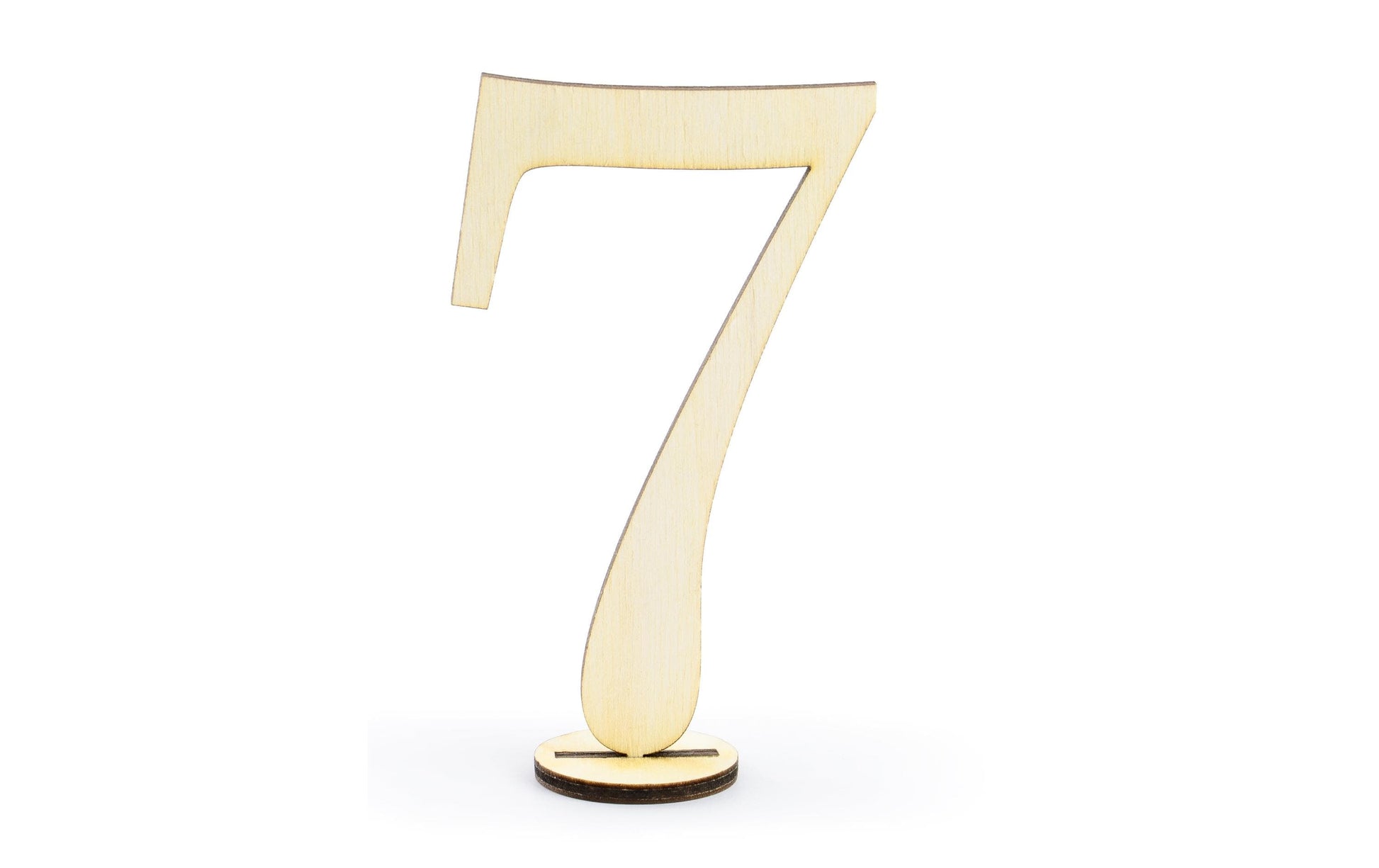 PartyDeco Tischnummern Hochzeit – Braun – 10,5 cm – Holz – 10 Stk