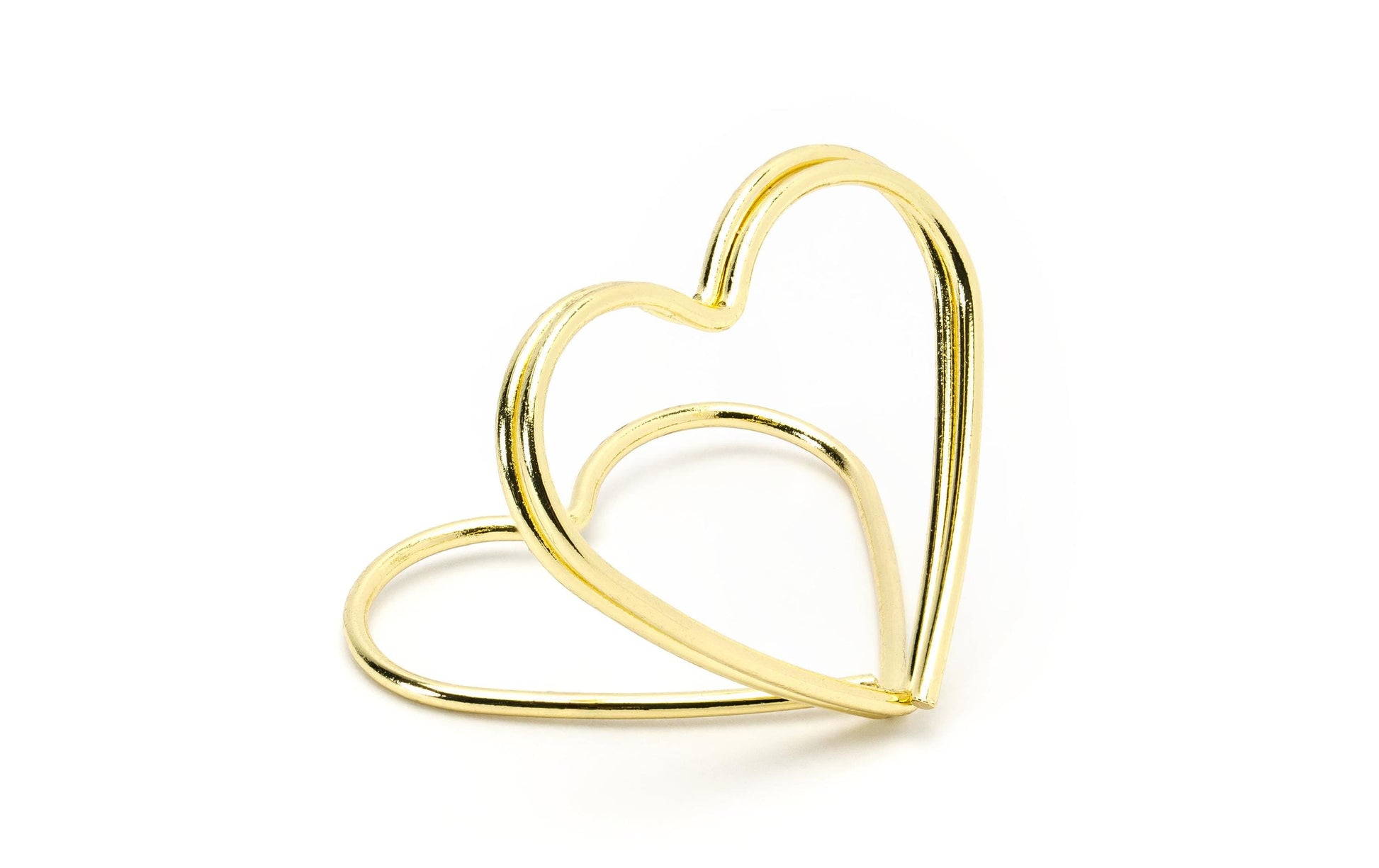 PartyDeco Tischkartenhalter Herz – Gold – Ø 2,5 cm – 10 Stk