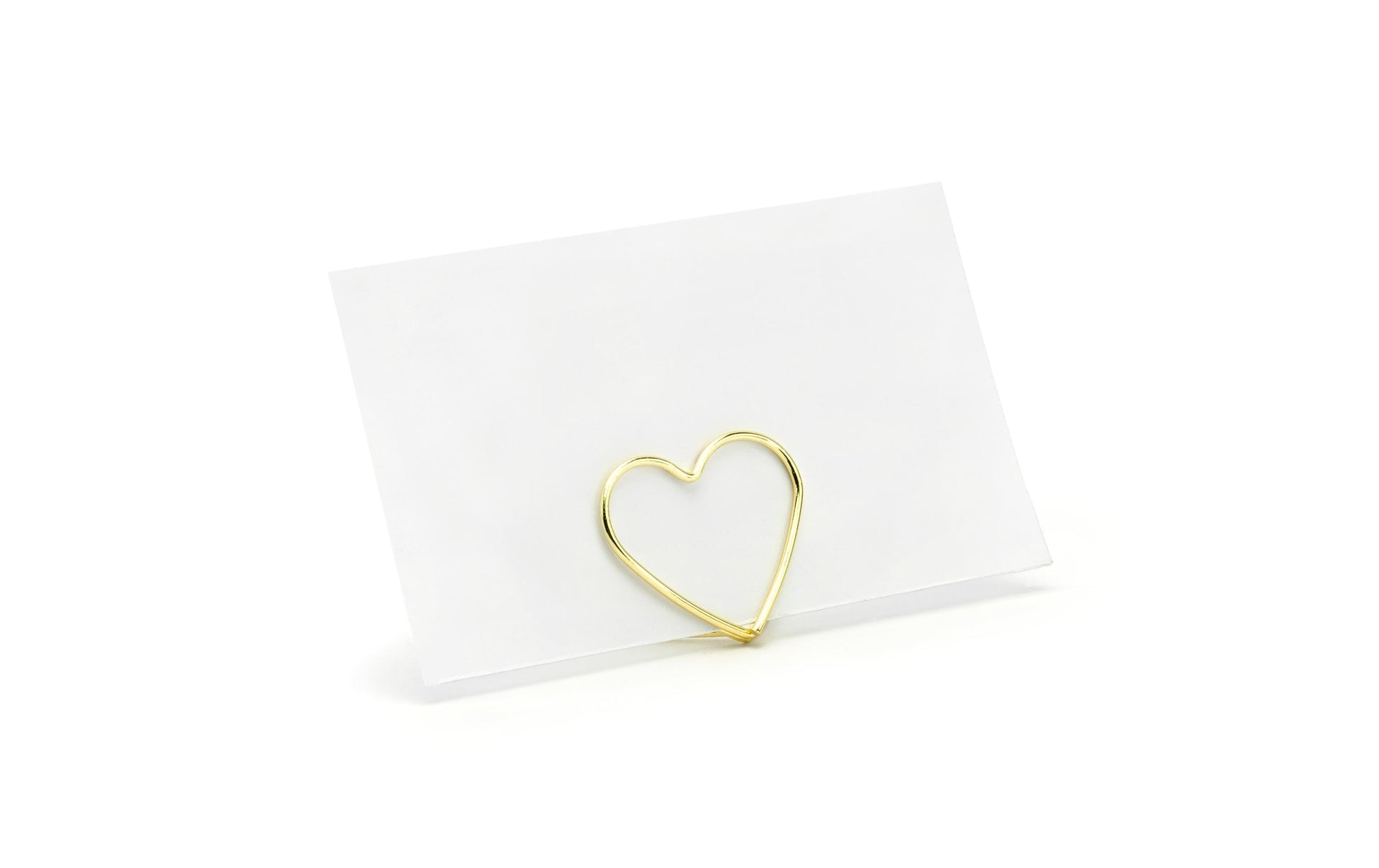 PartyDeco Tischkartenhalter Herz – Gold – Ø 2,5 cm – 10 Stk