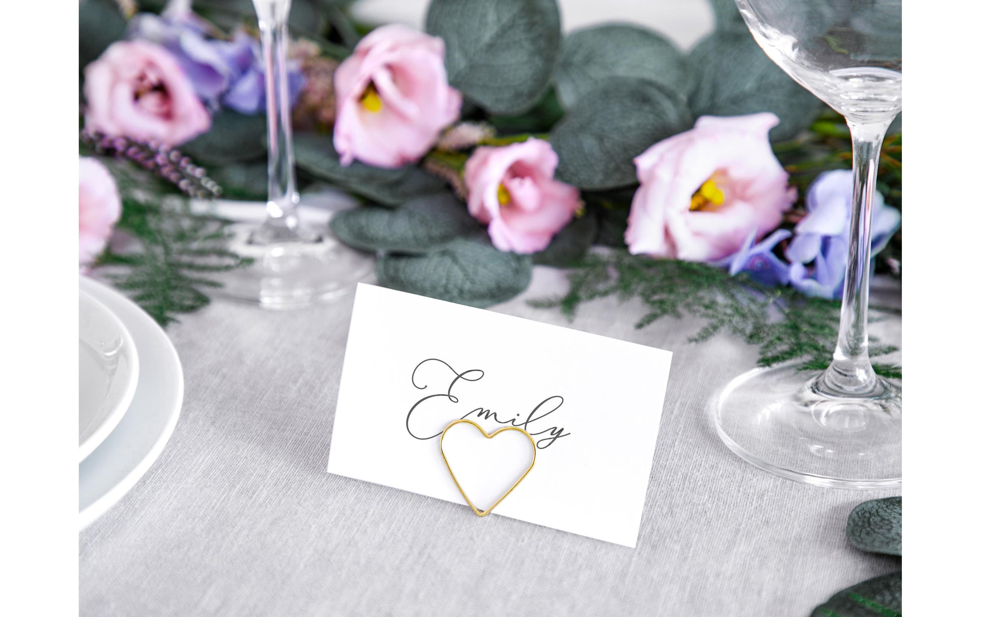 PartyDeco Tischkartenhalter Herz – Gold – Ø 2,5 cm – 10 Stk