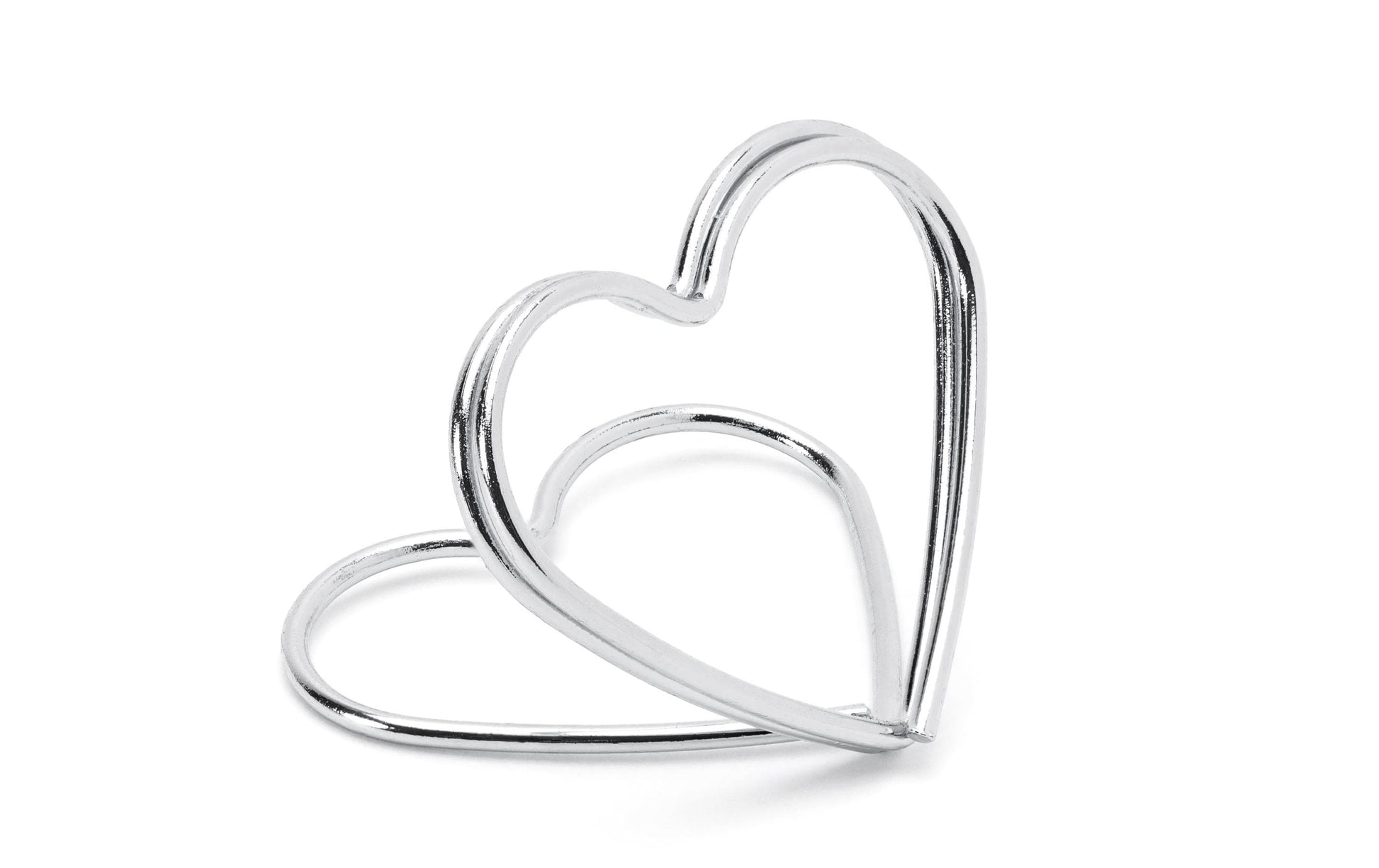 PartyDeco Tischkartenhalter Hochzeit – Silber – 9,0 × 12,0 cm – 10 Stk