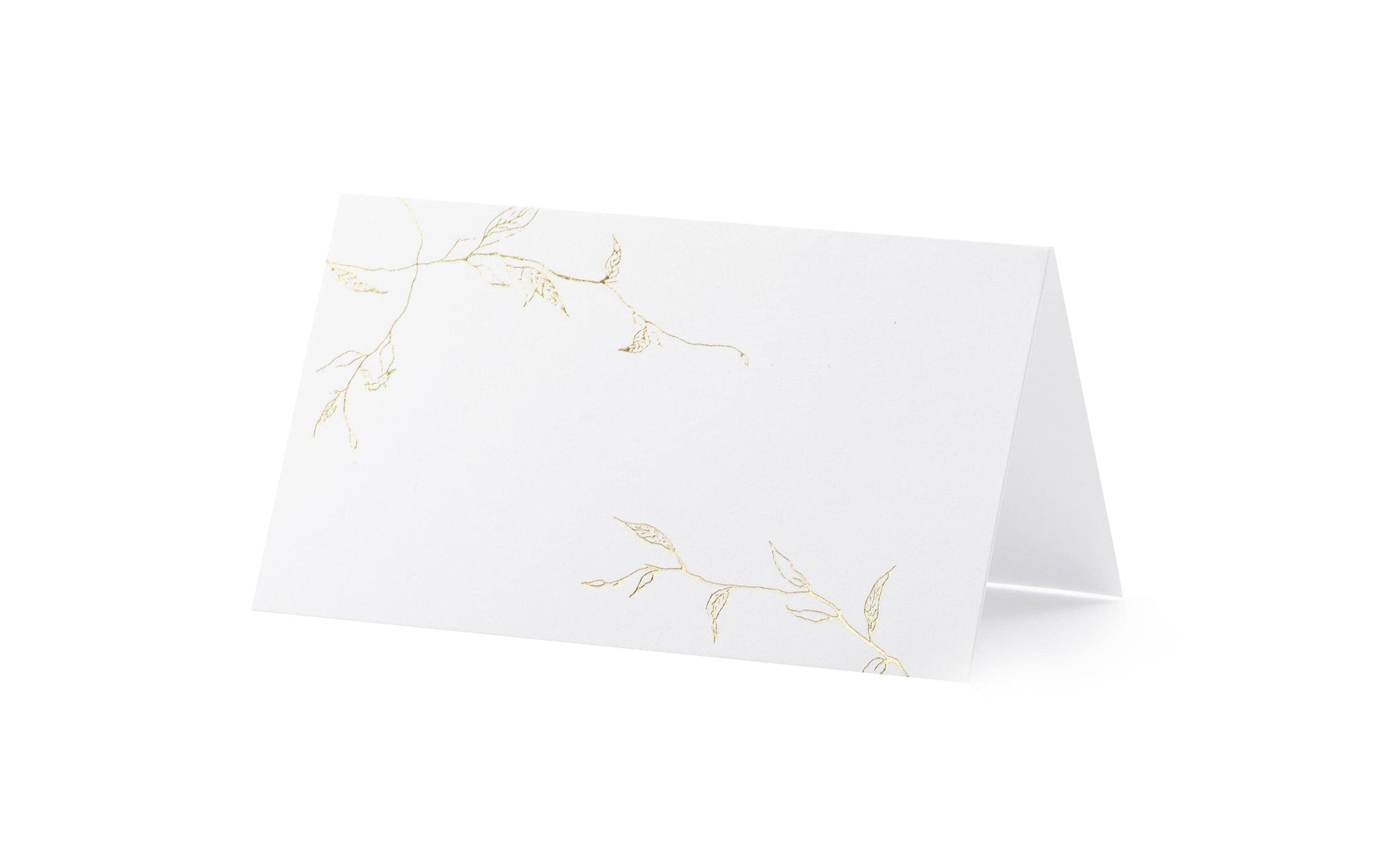 PartyDeco Tischkarten Hochzeit – Weiss – 9,5 × 5,5 cm – Karton – 10 Stk