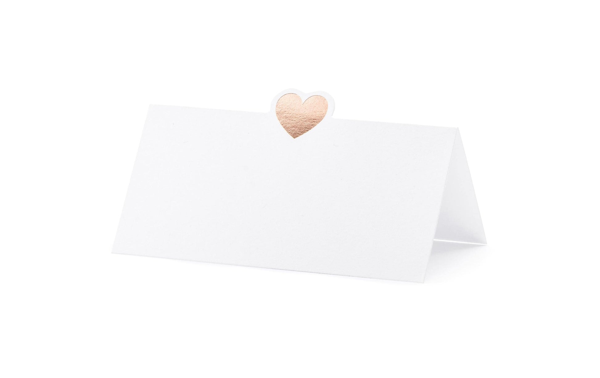 PartyDeco Tischkarten Hochzeit – Roségold – 10 × 5 cm – Papier – 10 Stk