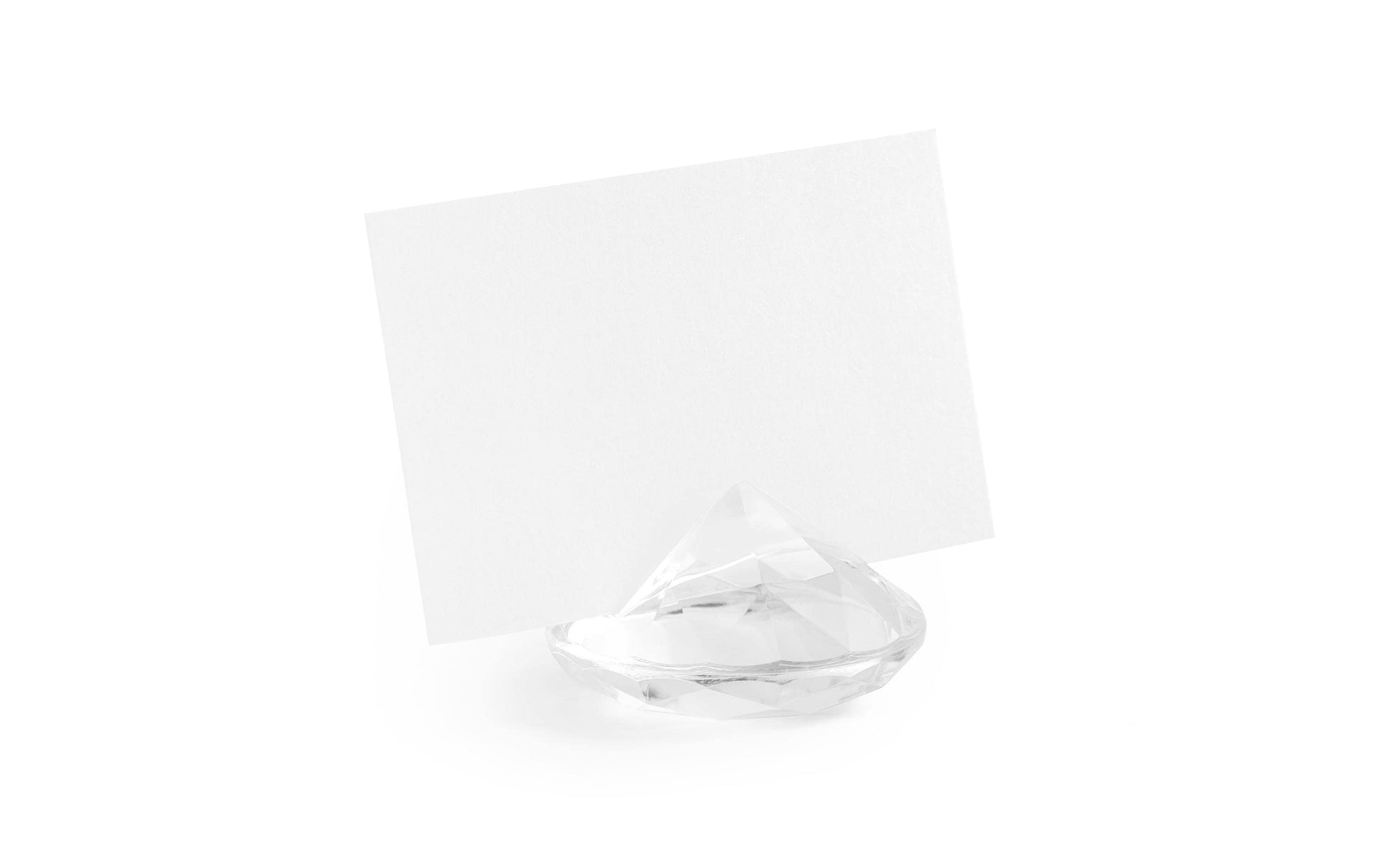 PartyDeco Tischkartenhalter Hochzeit – transparent – 4 cm – Kunststoff – 10 Stk