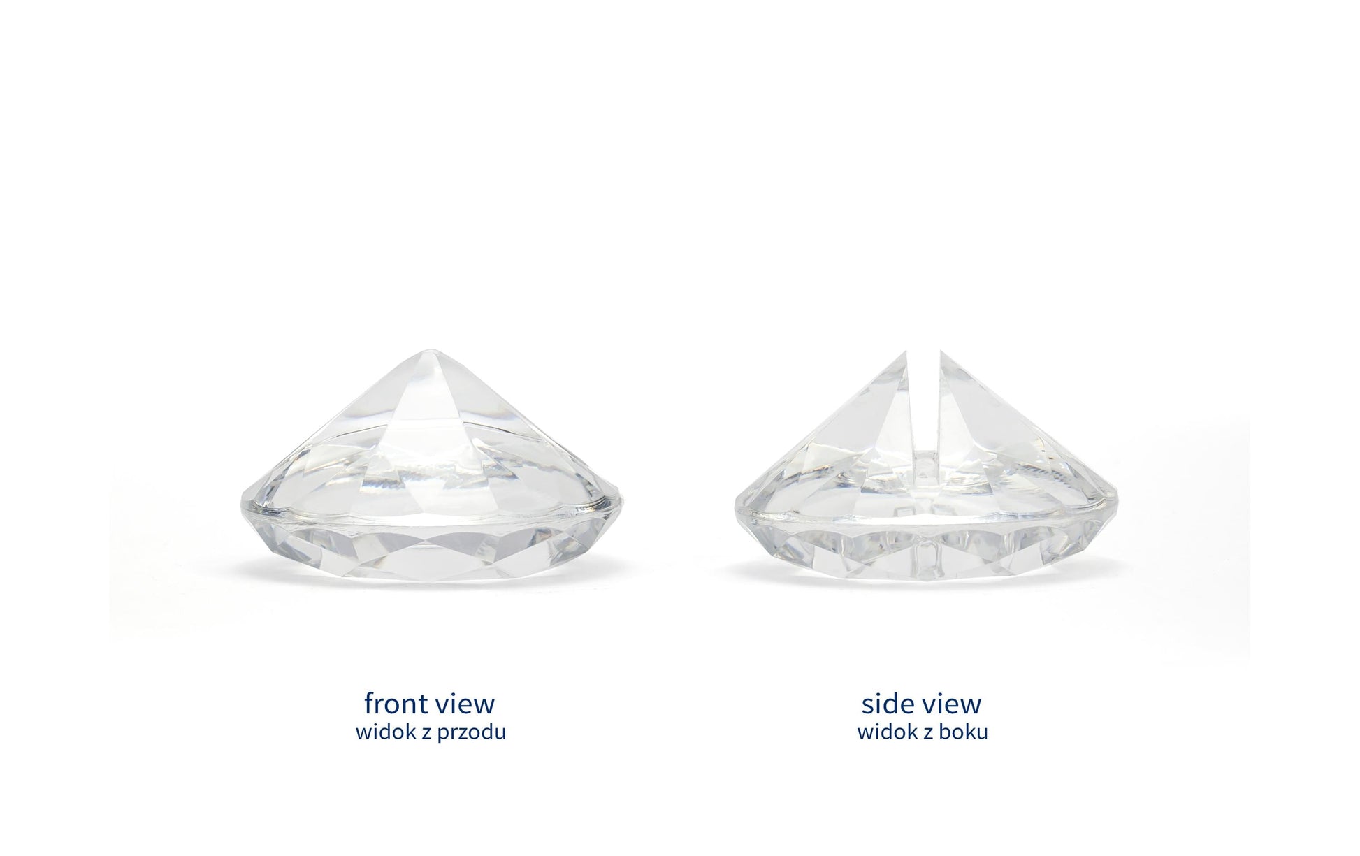 PartyDeco Tischkartenhalter Hochzeit – transparent – 4 cm – Kunststoff – 10 Stk