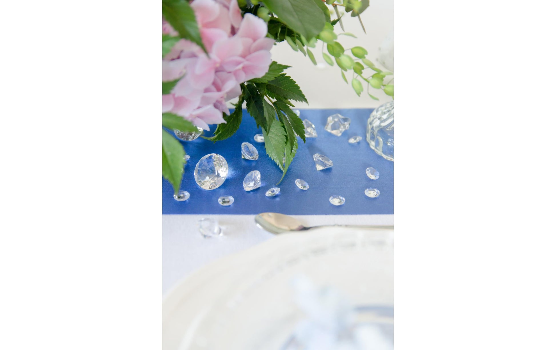 PartyDeco Streudeko – 2 × 2 × 2 cm – Kunststoff, transparent, 10-teilig