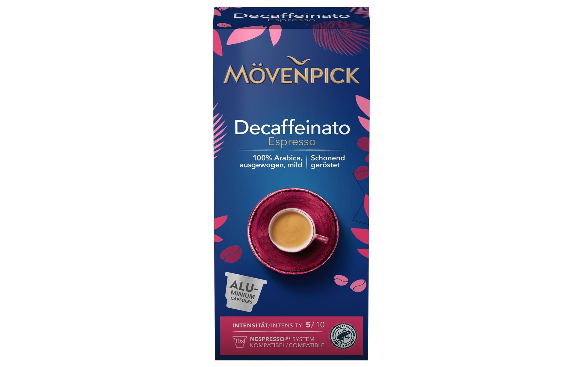 Mövenpick Entkoffeiniert – Kapseln für Nespresso – Espresso, entkoffeiniert, 10 Kapseln