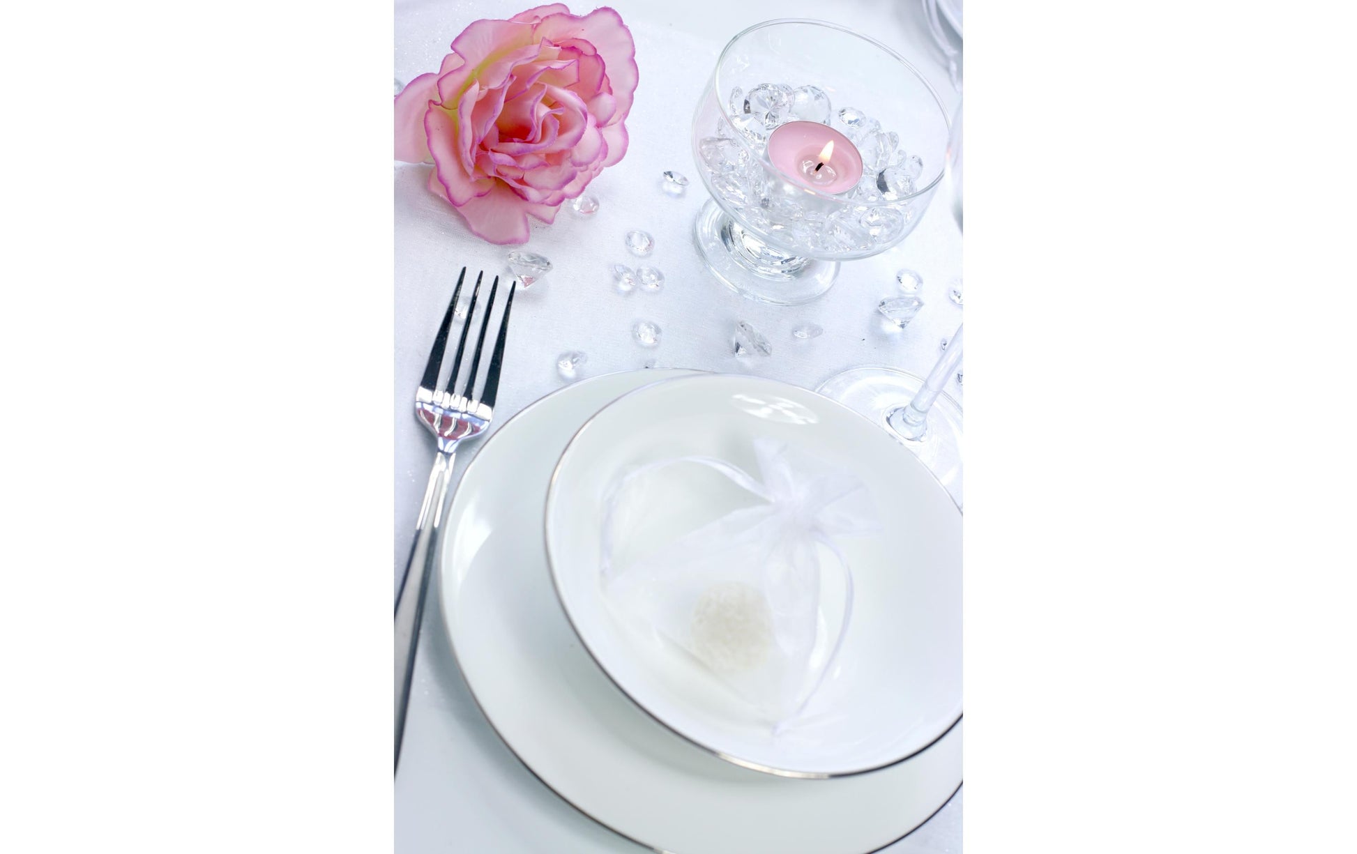 PartyDeco Streudeko – 2 × 2 × 2 cm – Kunststoff, transparent, 10-teilig