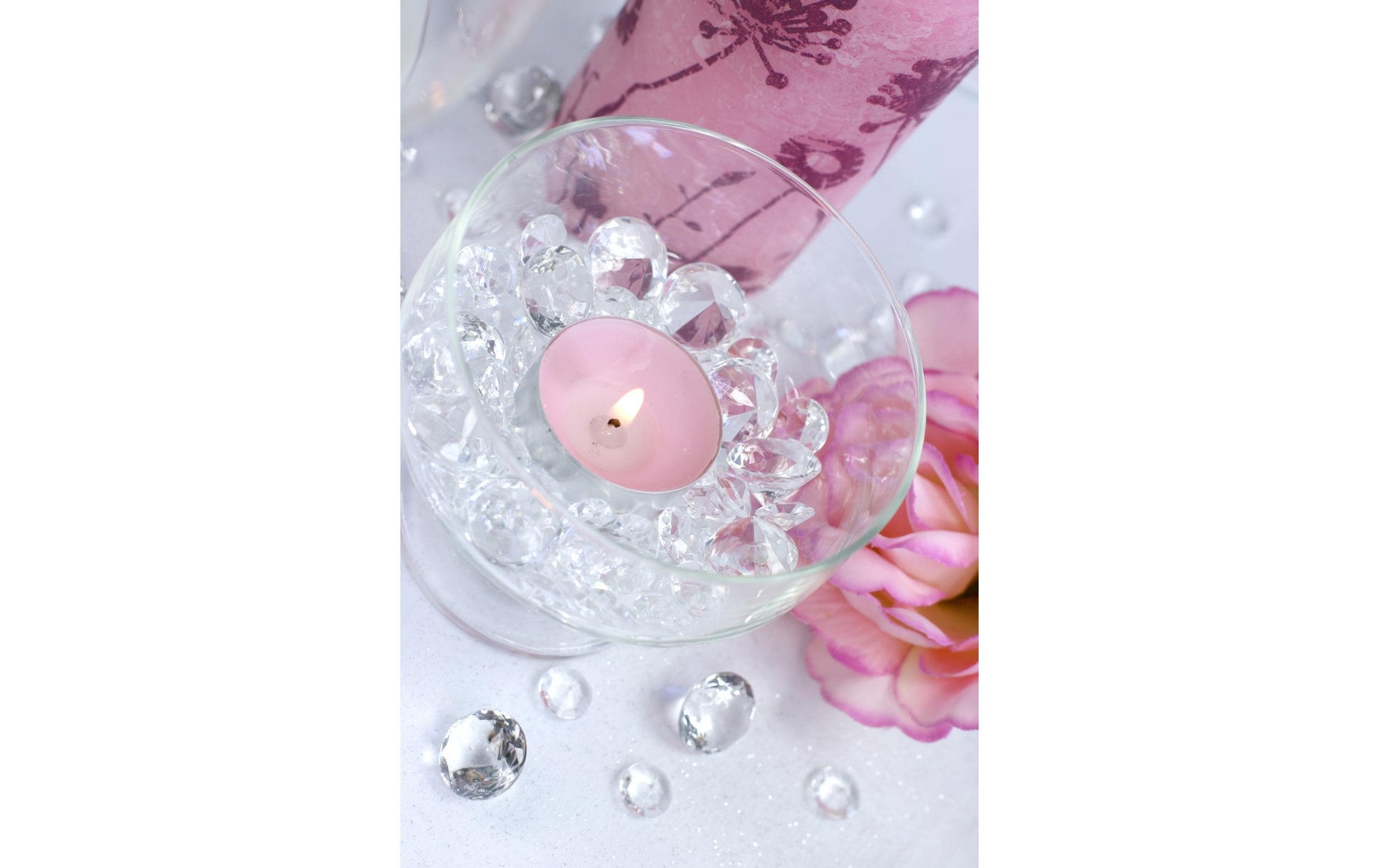 PartyDeco Streudeko – 2 × 2 × 2 cm – Kunststoff, transparent, 10-teilig