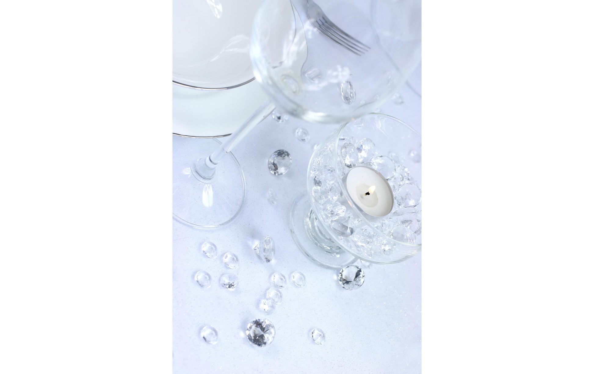PartyDeco Streudeko – 2 × 2 × 2 cm – Kunststoff, transparent, 10-teilig