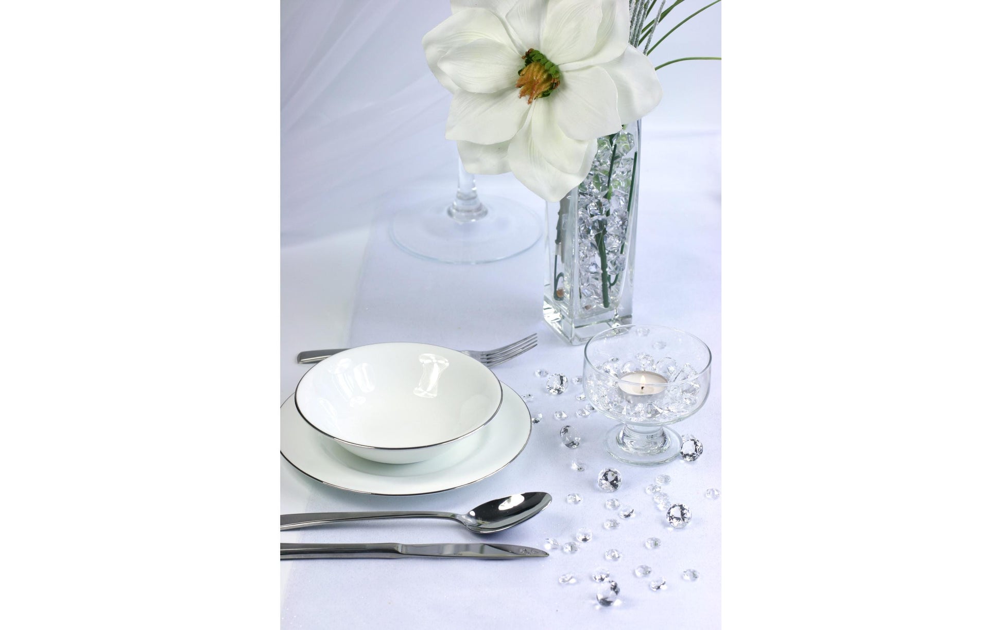 PartyDeco Streudeko – 2 × 2 × 2 cm – Kunststoff, transparent, 10-teilig