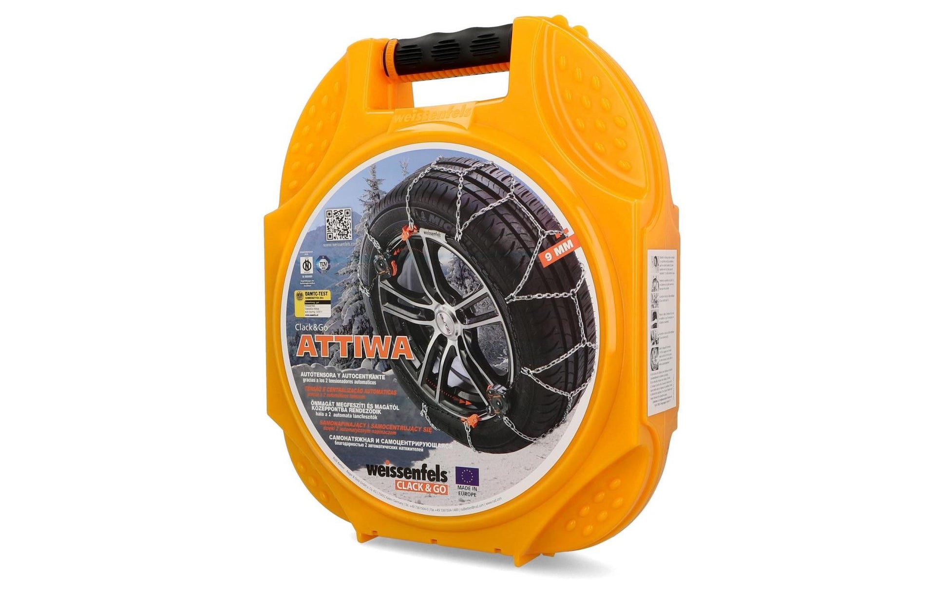 Weissenfels ATTIWA CLACK & GO Schneekette Grösse 9 – für 14" Reifen – Stahl