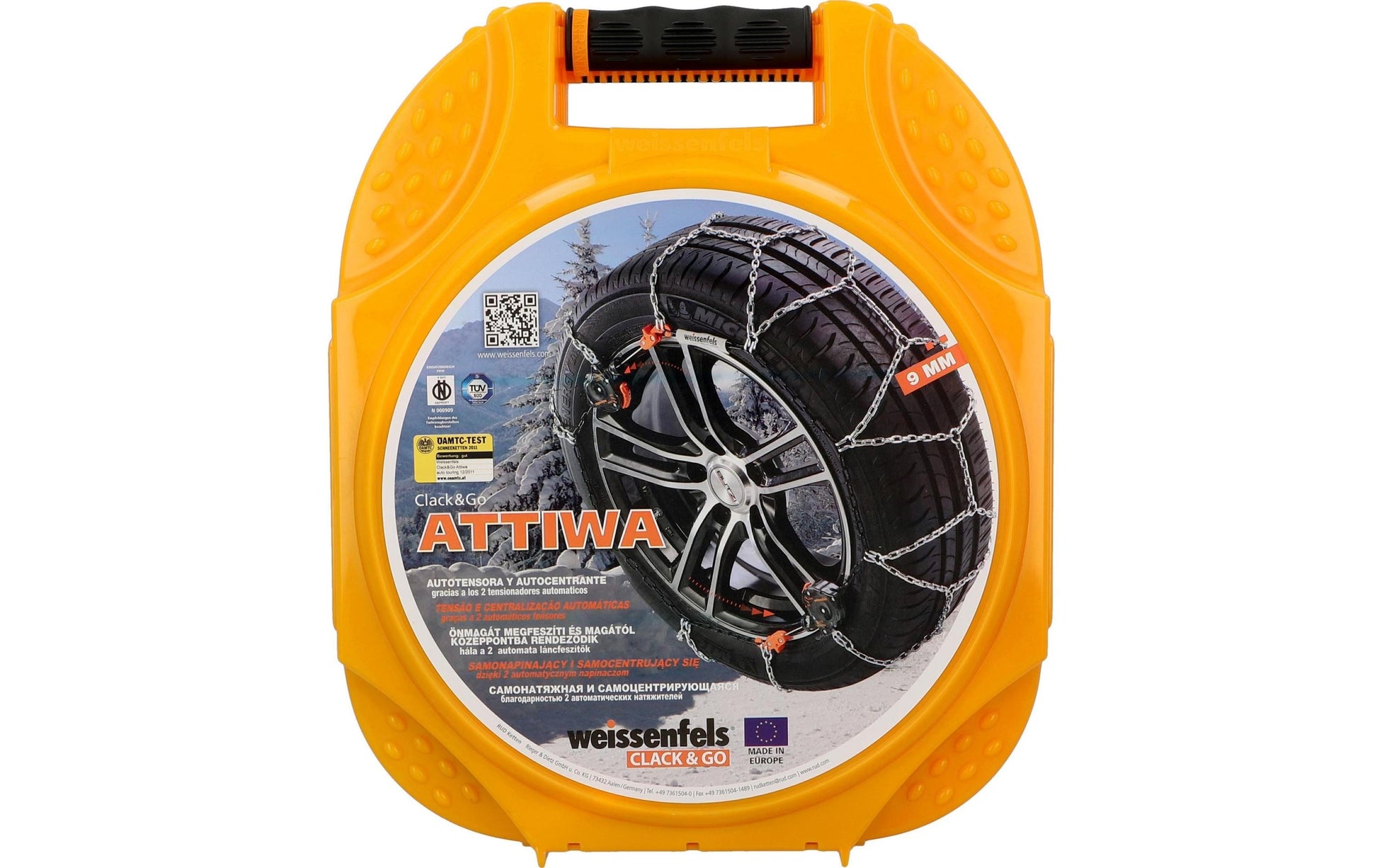 Weissenfels ATTIWA CLACK & GO Schneekette Grösse 9 – für 14" Reifen – Stahl