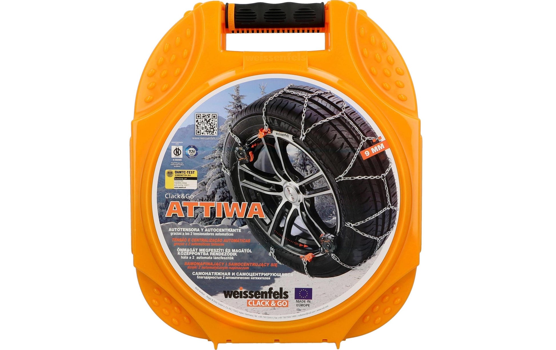 Weissenfels ATTIWA CLACK & GO Schneekette – für Reifen – 16" – Stahl – Ö-Norm – Schweiz zugelassen