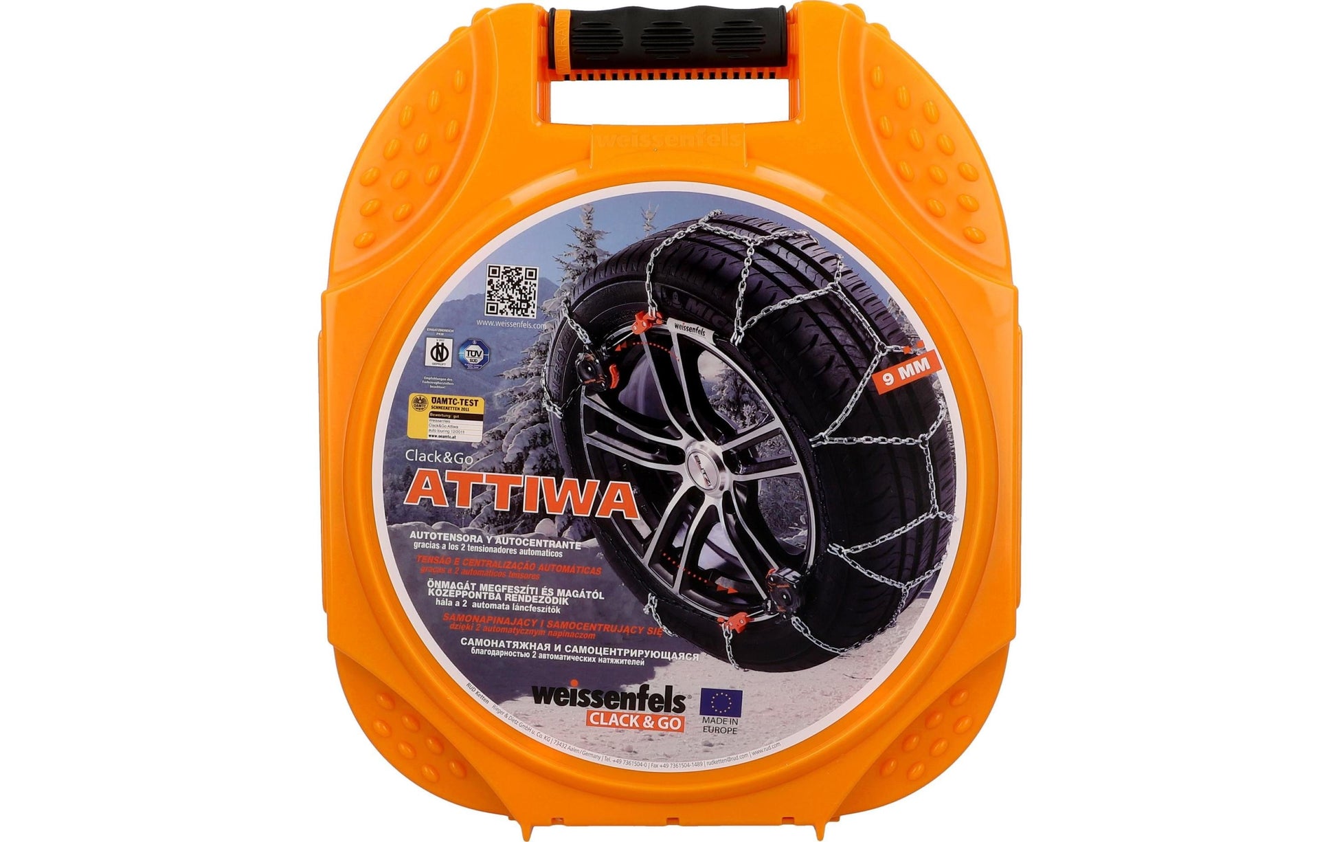 Weissenfels ATTIWA CLACK & GO Schneekette – für Reifen – Reifengrösse 19 – Stahl
