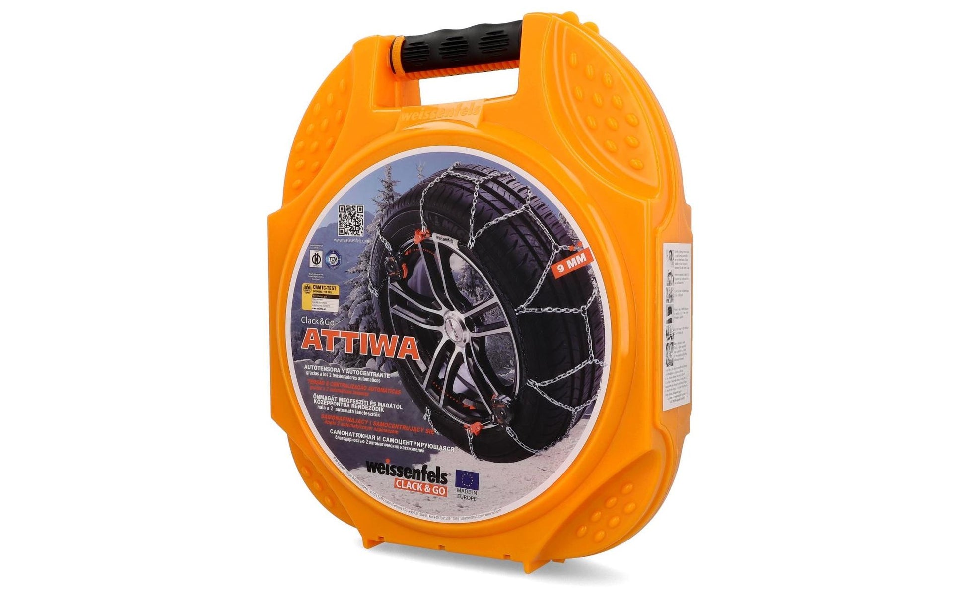 Weissenfels ATTIWA Clack & Go Schneekette – für 15" Reifen – Stahl, Ö-Norm