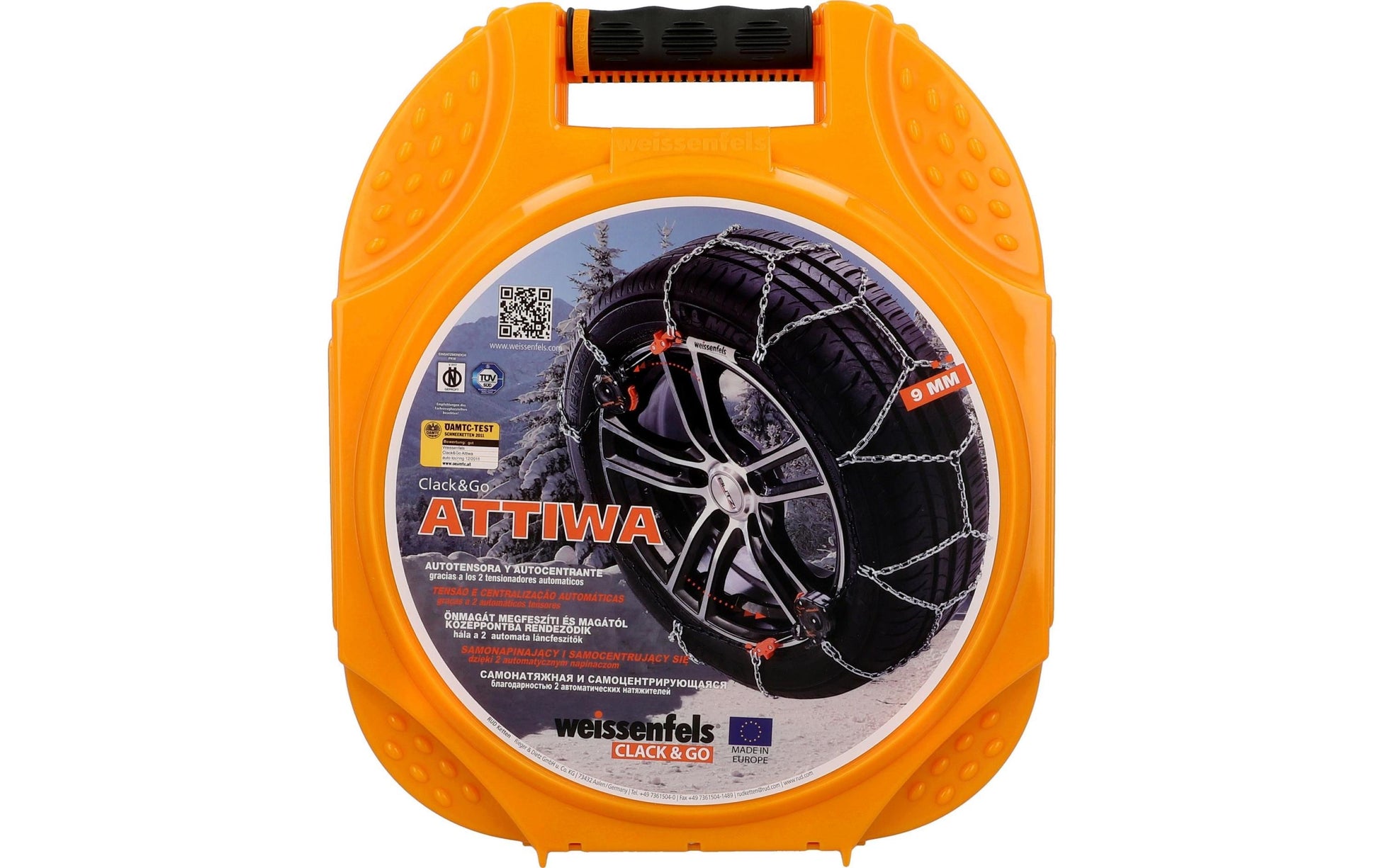 Weissenfels ATTIWA Clack & Go Schneekette – für 15" Reifen – Stahl, Ö-Norm