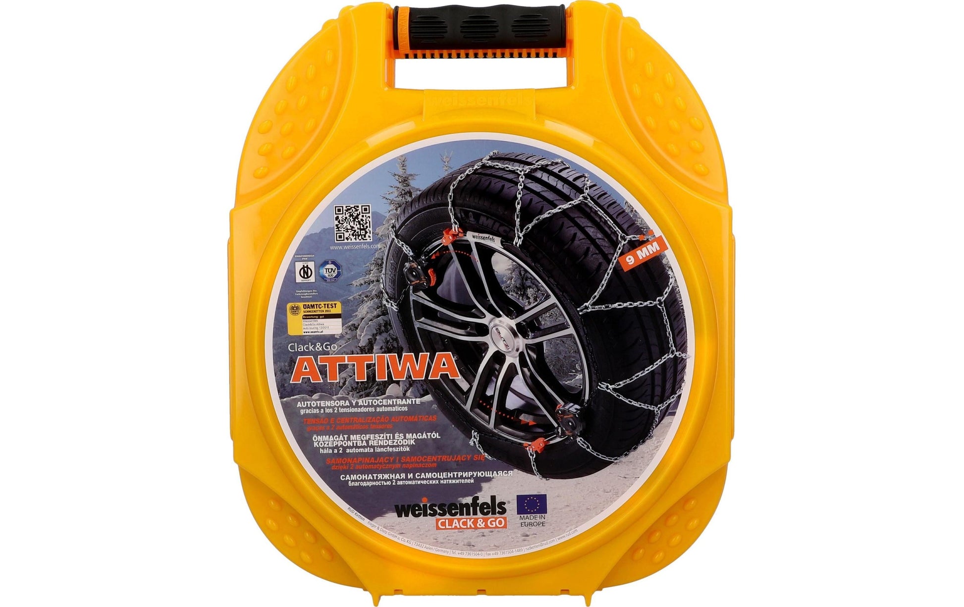 Weissenfels ATTIWA CLACK & GO Schneekette Grip Automatic – für 17" Reifen – Grösse 14 – Stahl