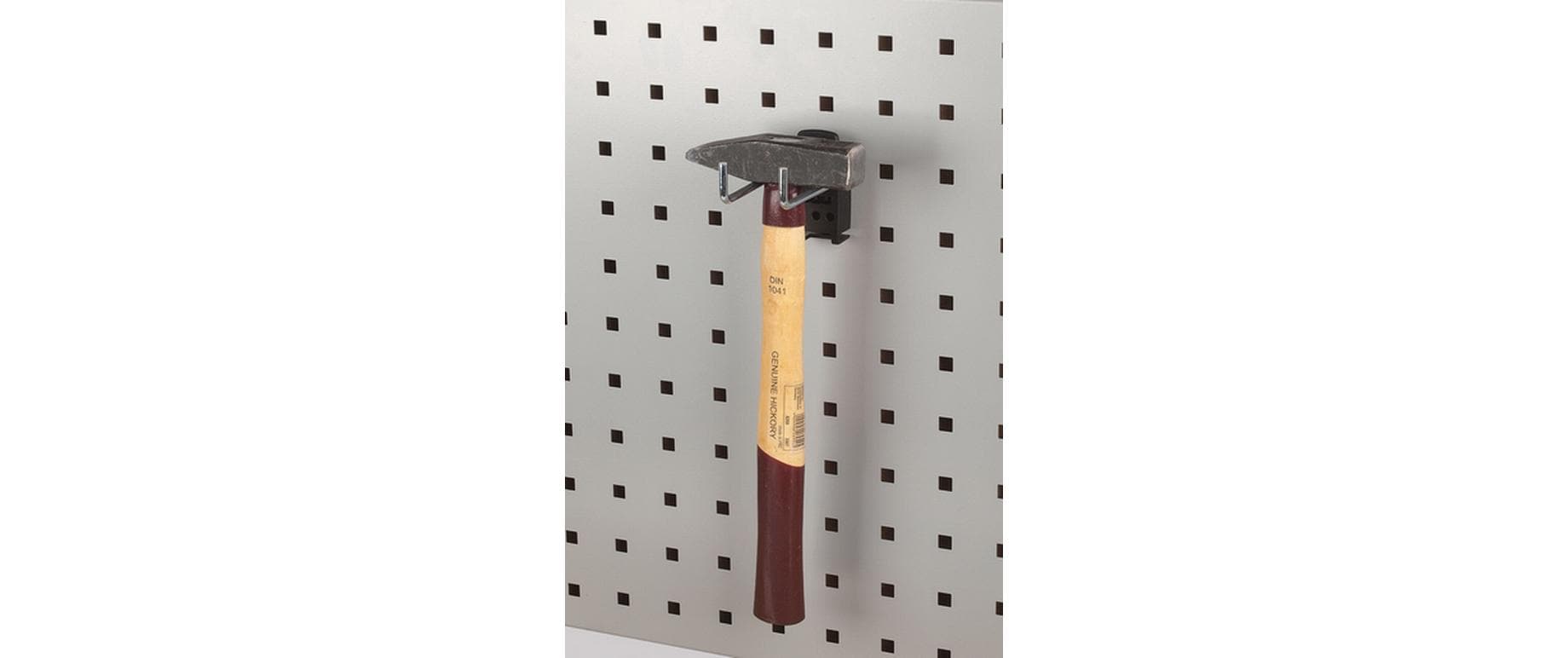 wolfcraft GmbH Wolfcraft Lochwand-Doppelhaken – 3-teilig, J-Haken, Nutzlast 2 kg, Schwarz, B 45 × H 68 × T 110 mm