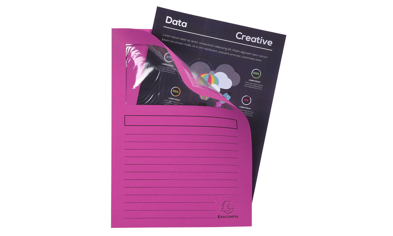 Exacompta Organisationsmappe A4, 120 g/m², fuchsie