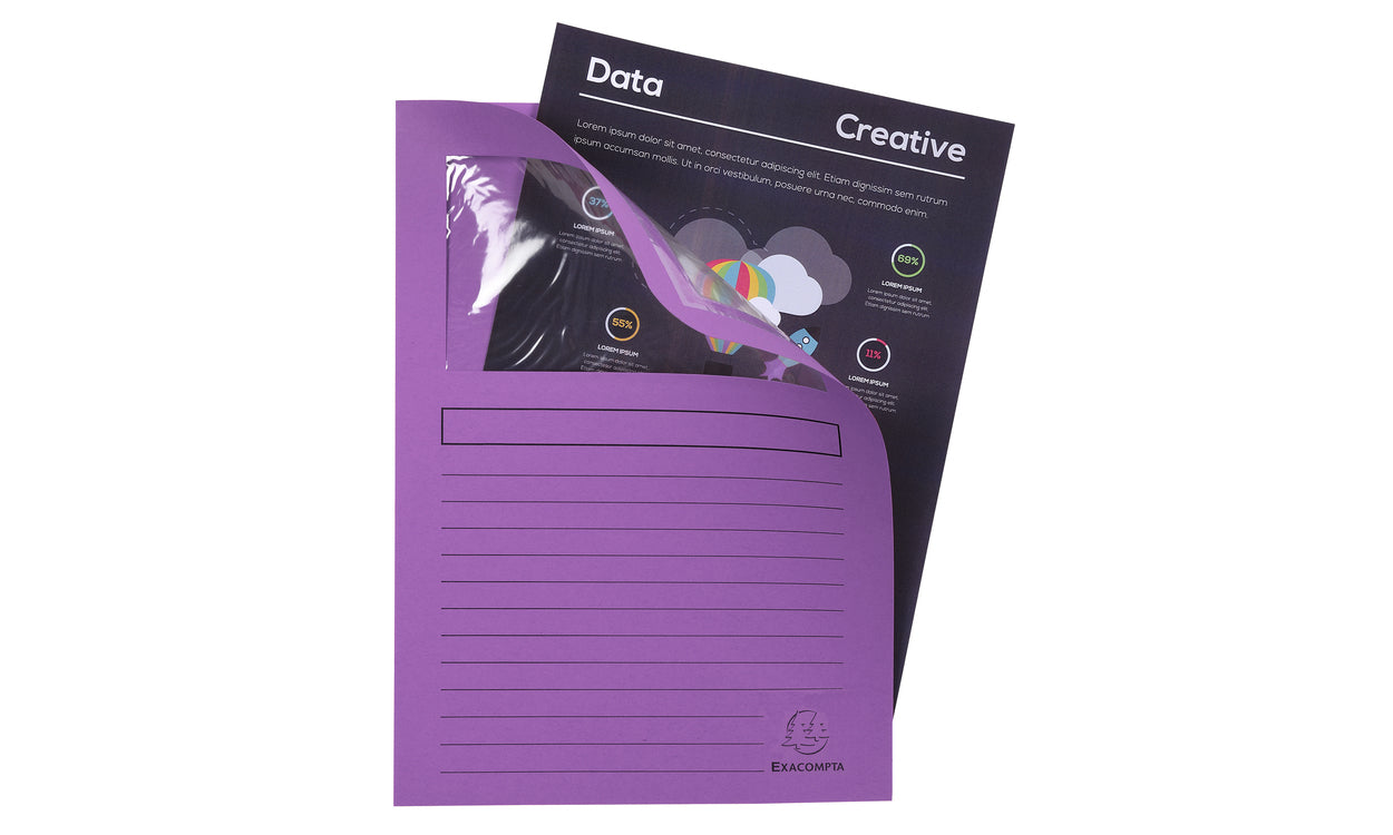Exacompta Organisationsmappe A4, 120 g/m², violett – 100 Stück