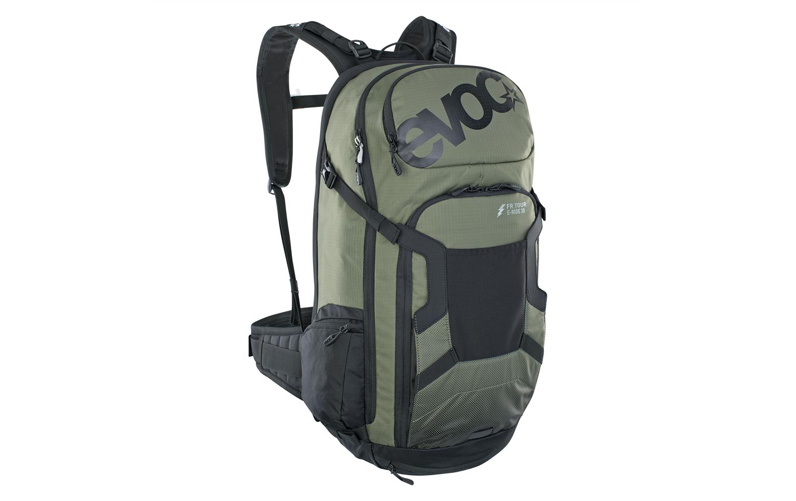 EVOC FR Tour E-Ride – Bike-Rucksack – 30 l, Nylon, olivgrün/schwarz, Trinksystem