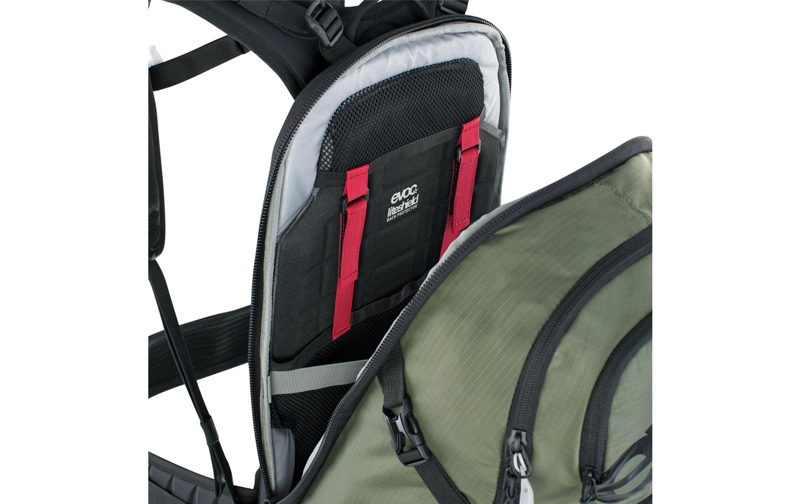 EVOC FR Tour E-Ride – Bike-Rucksack – 30 l, Nylon, olivgrün/schwarz, Trinksystem