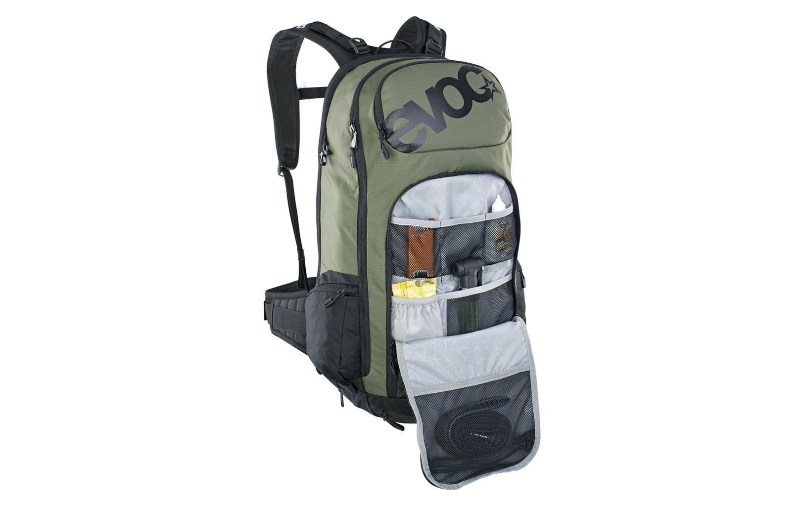 EVOC FR Tour E-Ride – Bike-Rucksack – 30 l, Nylon, olivgrün/schwarz, Trinksystem