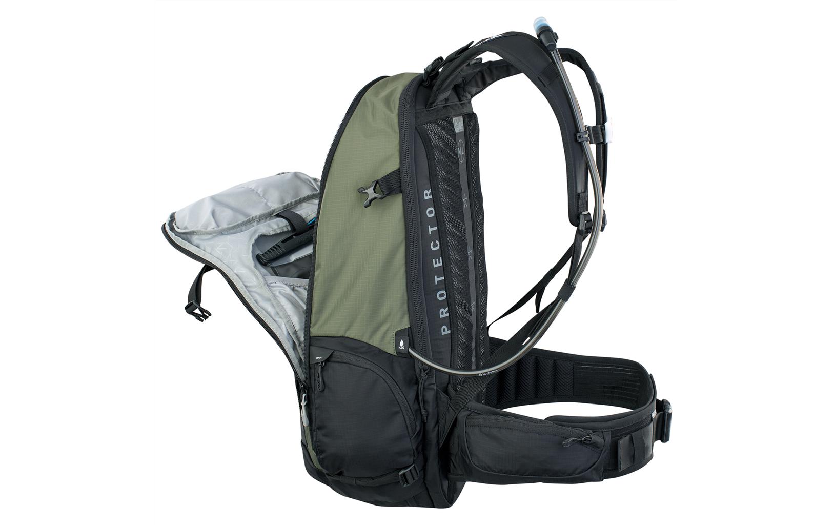 EVOC FR Tour E-Ride – Bike-Rucksack – 30 l, Nylon, olivgrün/schwarz, Trinksystem