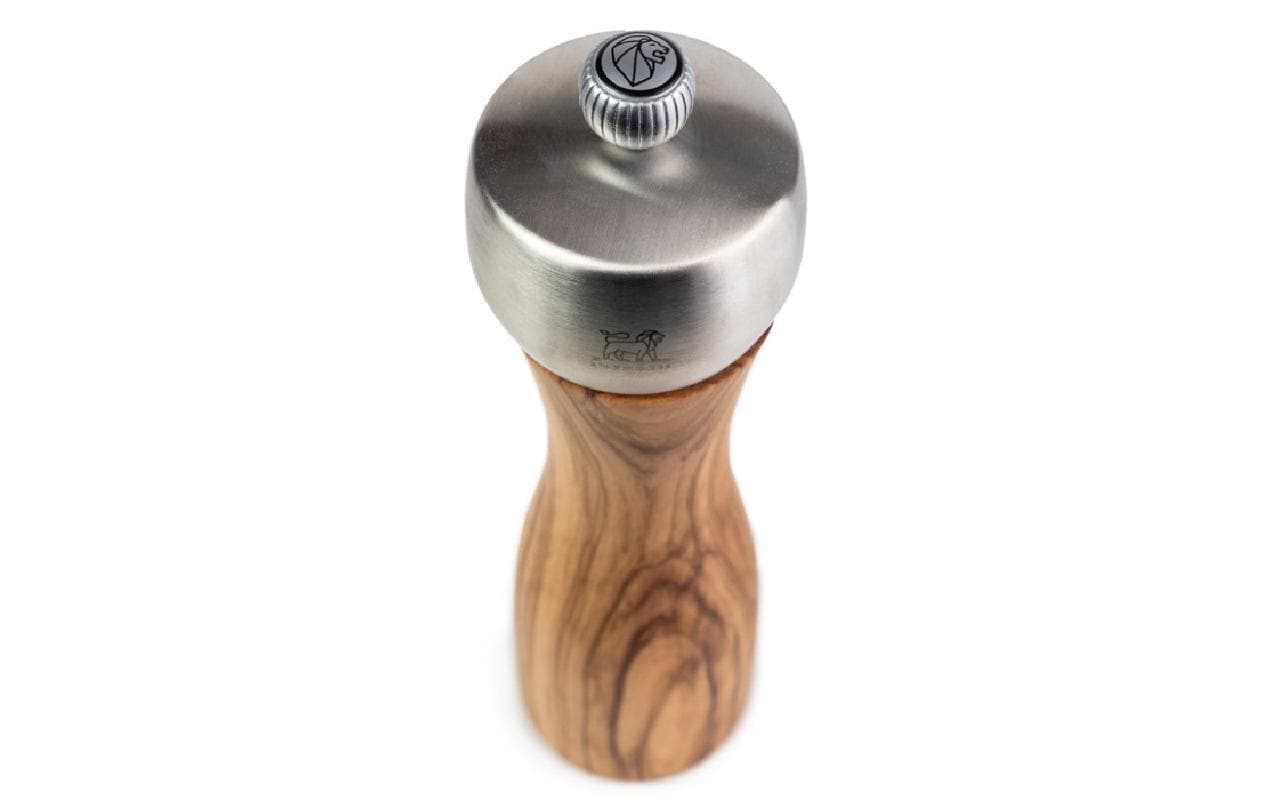 Peugeot Pfeffermühle Fidji – einstellbares Stahl-Mahlwerk, manuell – Olivenholz – Braun – 5 × 20 cm
